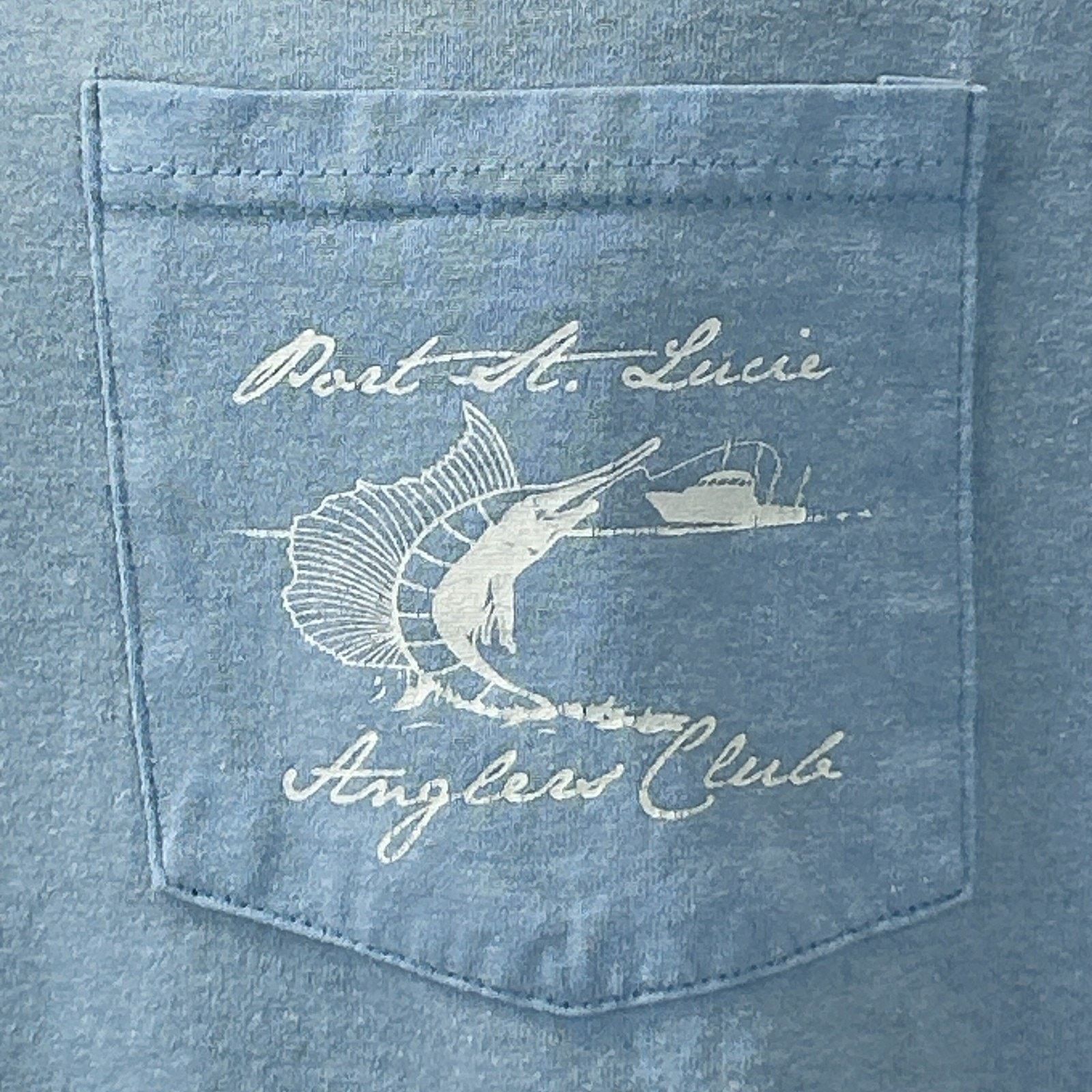Jerzees Vintage 90s Port St Lucie PSL Anglers Club Polo Shirt Large Size US L / EU 52-54 / 3 - 6 Thumbnail