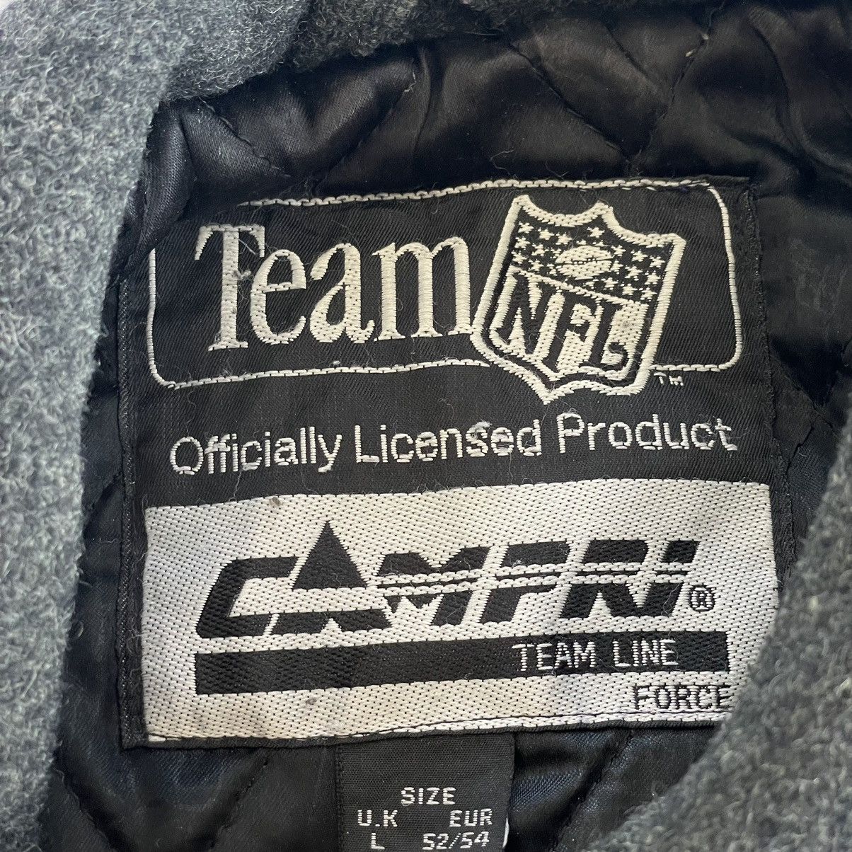 NFL × NHL × Vintage 🔥Very Rare 90’s RAIDERS Leather and wool Jacket rap style Size US L / EU 52-54 / 3 - 11 Thumbnail