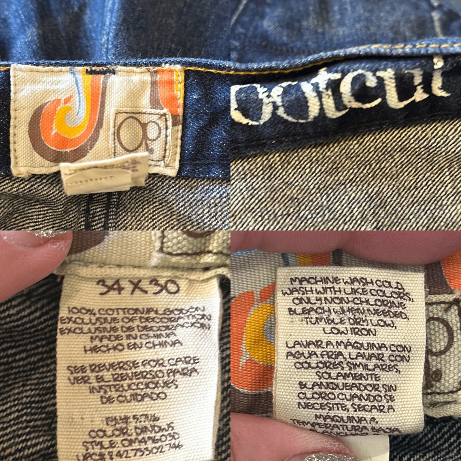 Ocean Pacific VINTAGE Ocean Pacific BOOTCUT Jeans Mens Dark Wash Blue Denim 34x30 Blue Mens Jeans Size US 34 / EU 50 - 8 Thumbnail