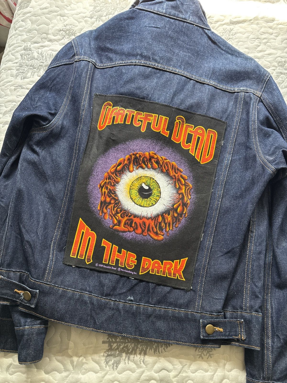 American Apparel Custom Greatful Dead Denim Patch Jacket Size US M / EU 48-50 / 2 - 3 Thumbnail