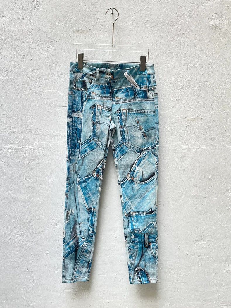 Moschino Moschino Deconstructed Denim Pants Long Trousers- DMC Size US 27 - 1 Thumbnail