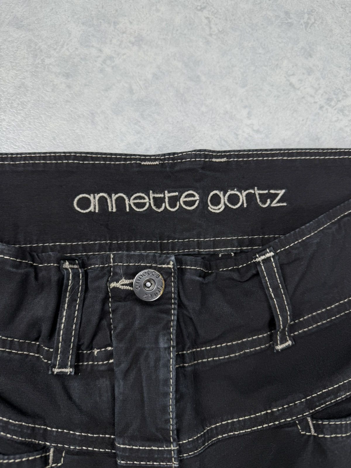 Annette Gortz Annette Gortz Cotton Black Trousers Pants Size 38 Size 26" / US 2 / IT 38 - 8 Thumbnail