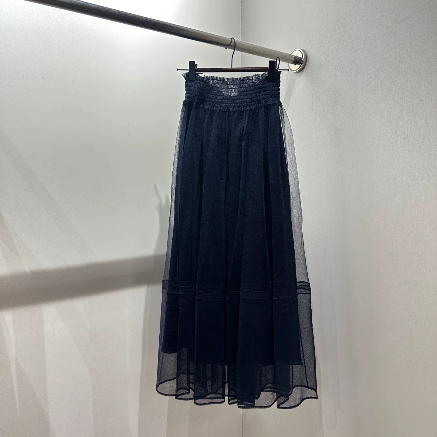 Dior Dior apr157 navy silk tulle skirt women's 36 Size 26" / US 2 / IT 38 - 1 Thumbnail