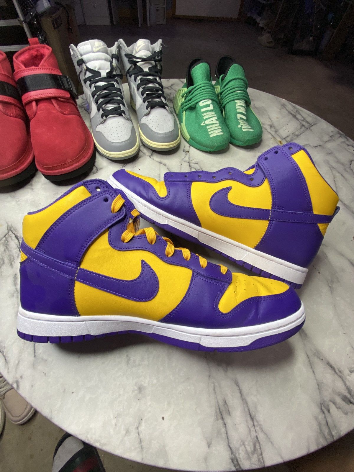 Nike Dunk high lakers Size US 11.5 / EU 44-45 - 6 Thumbnail