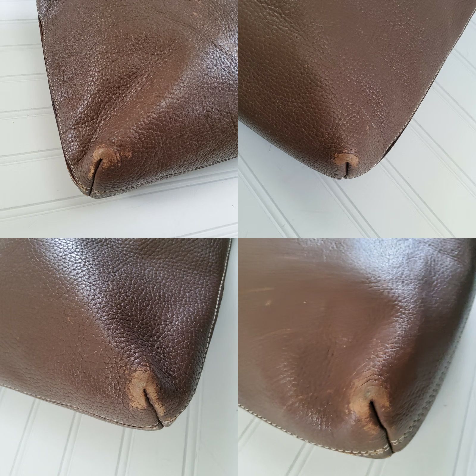 Vintage kate spade new york Pebbled Leather Hobo Shoulder Bag Purse Brown Women Medium Leather Zip Bag Women Mens? Size ONE SIZE - 8 Thumbnail