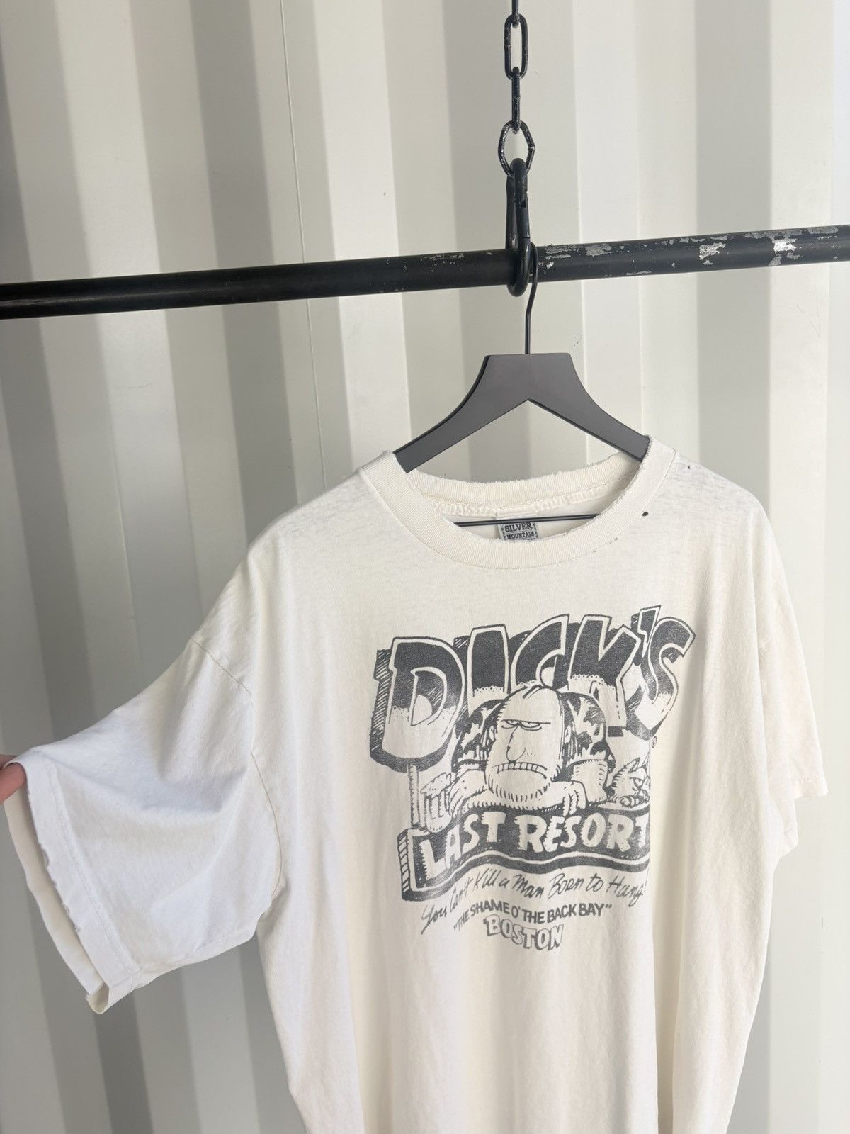 Vintage Thrashed Dicks Last Resort Faded Distressed Shirt GRUNGE Size US XL / EU 56 / 4 - 4 Thumbnail