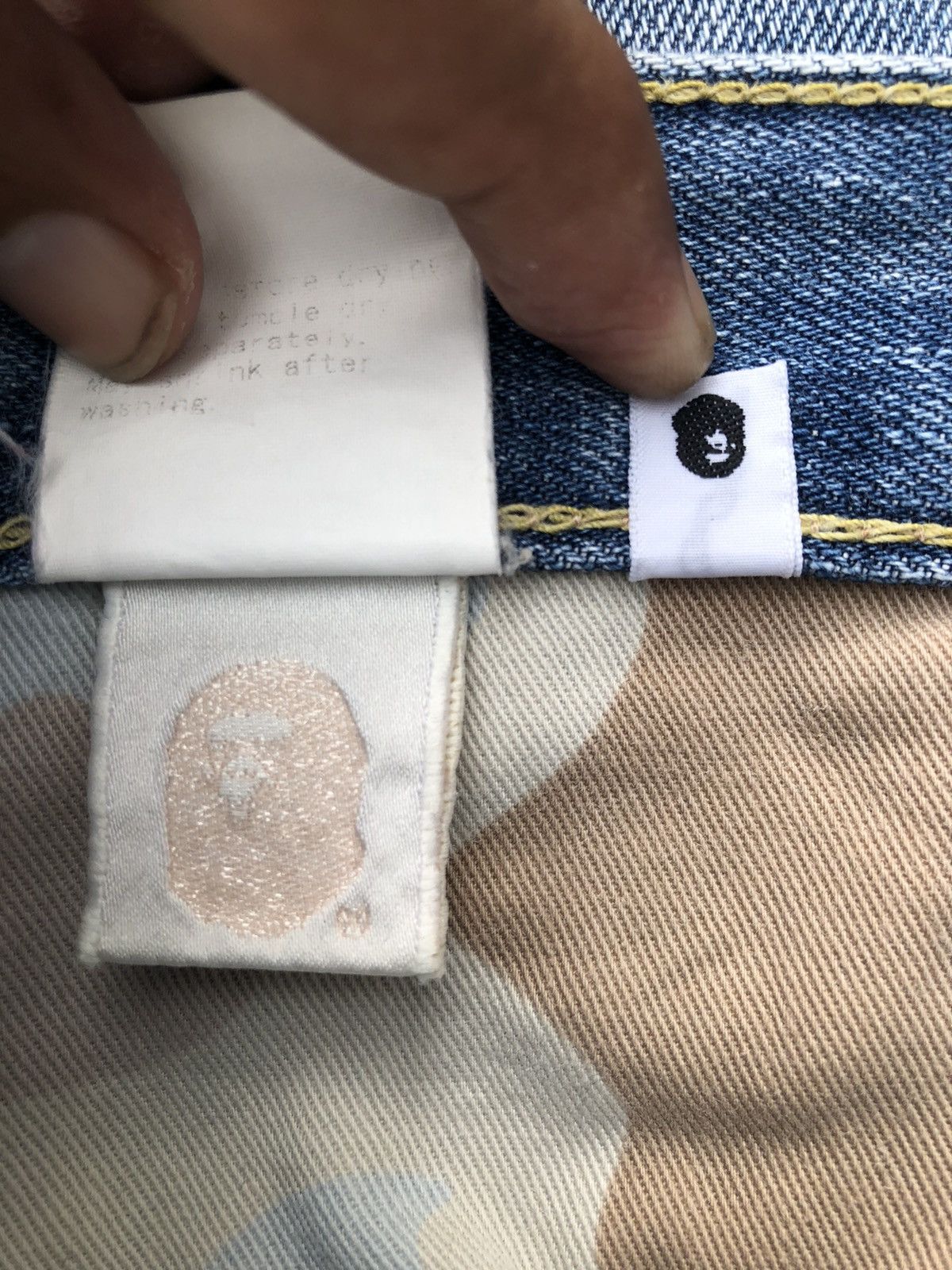 Bape vintage OG Bape A Bathing Ape Denim Jeans Size US 32 / EU 48 - 5 Thumbnail