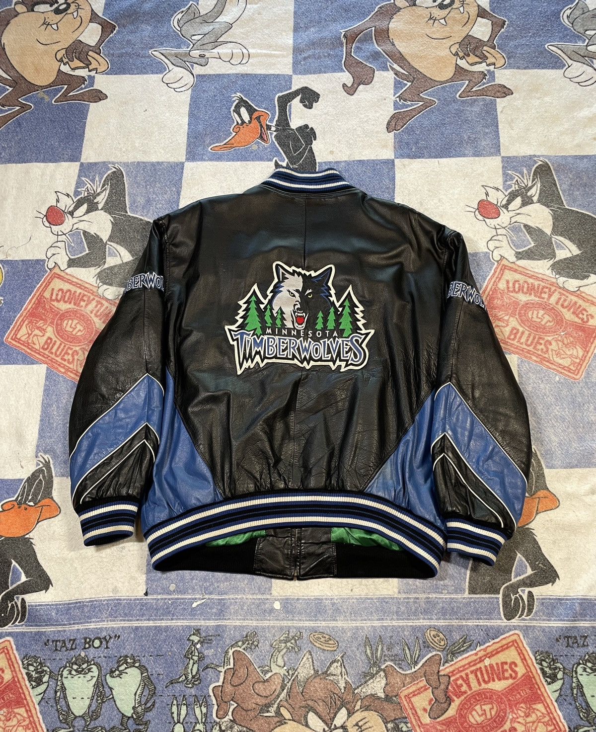 NBA Vintage Minnesota Timberwolves leather jacket Size US XXL / EU 58 / 5 - 4 Thumbnail