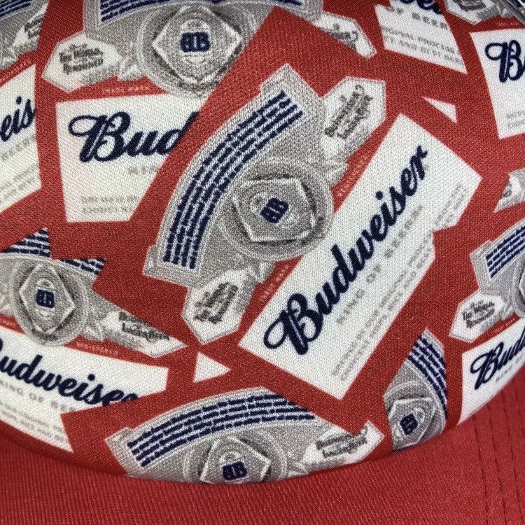 Budweiser Budweiser Red/White Trucker Snap Back Hat Size ONE SIZE - 3 Thumbnail
