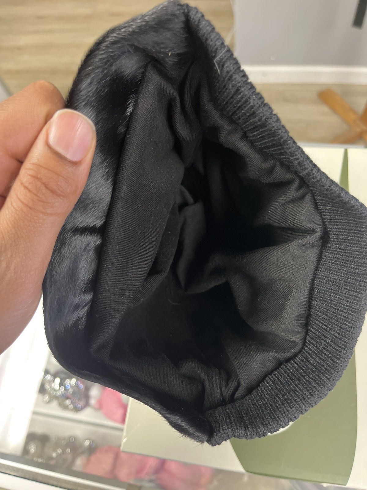 NYRVA Nyrva Black Fur Beanie Size ONE SIZE - 3 Thumbnail