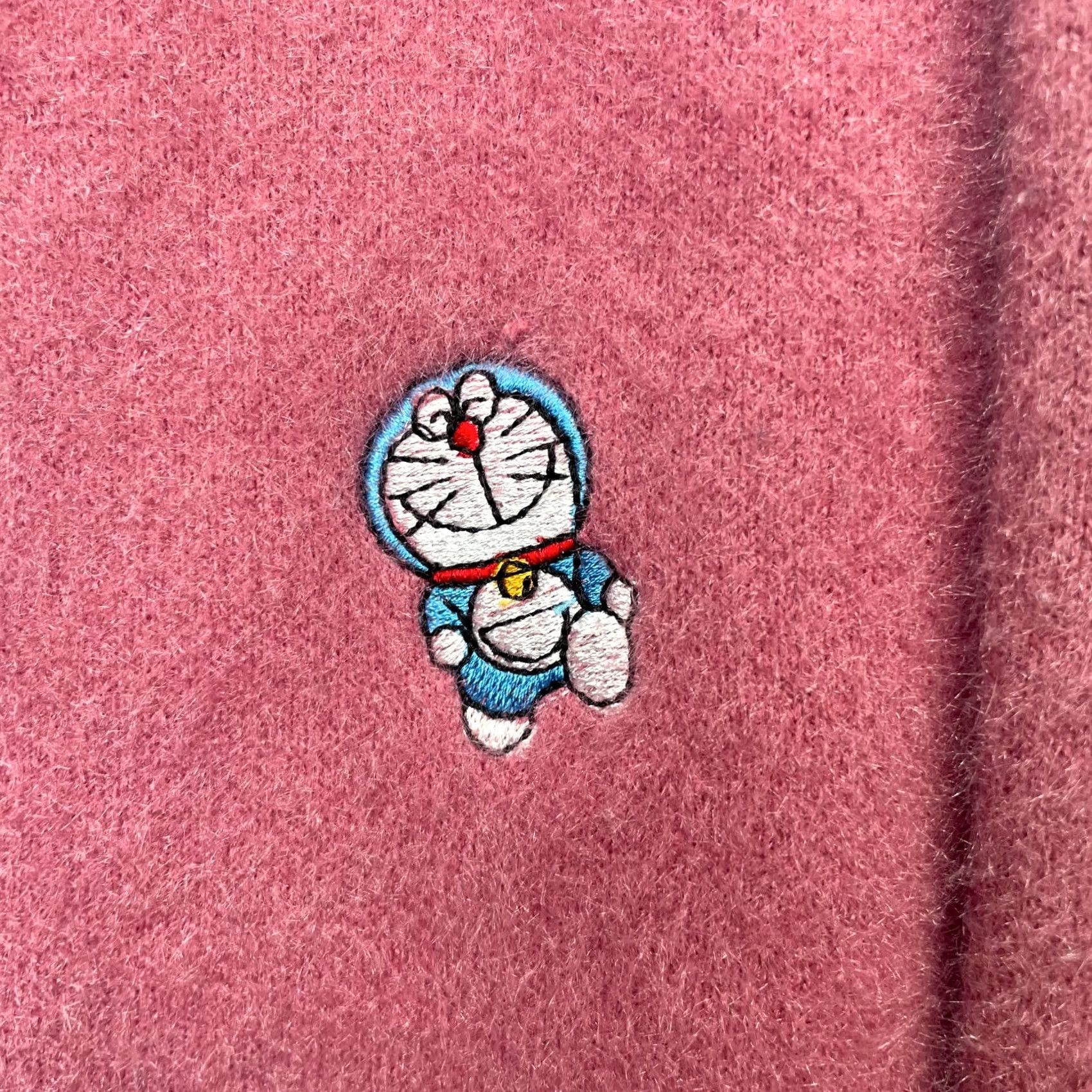 Pinko Womens Sweater Pink Embroidered Tight Knit Pullover Anime Cartoon Designer S Size S / US 4 / IT 40 - 2 Thumbnail