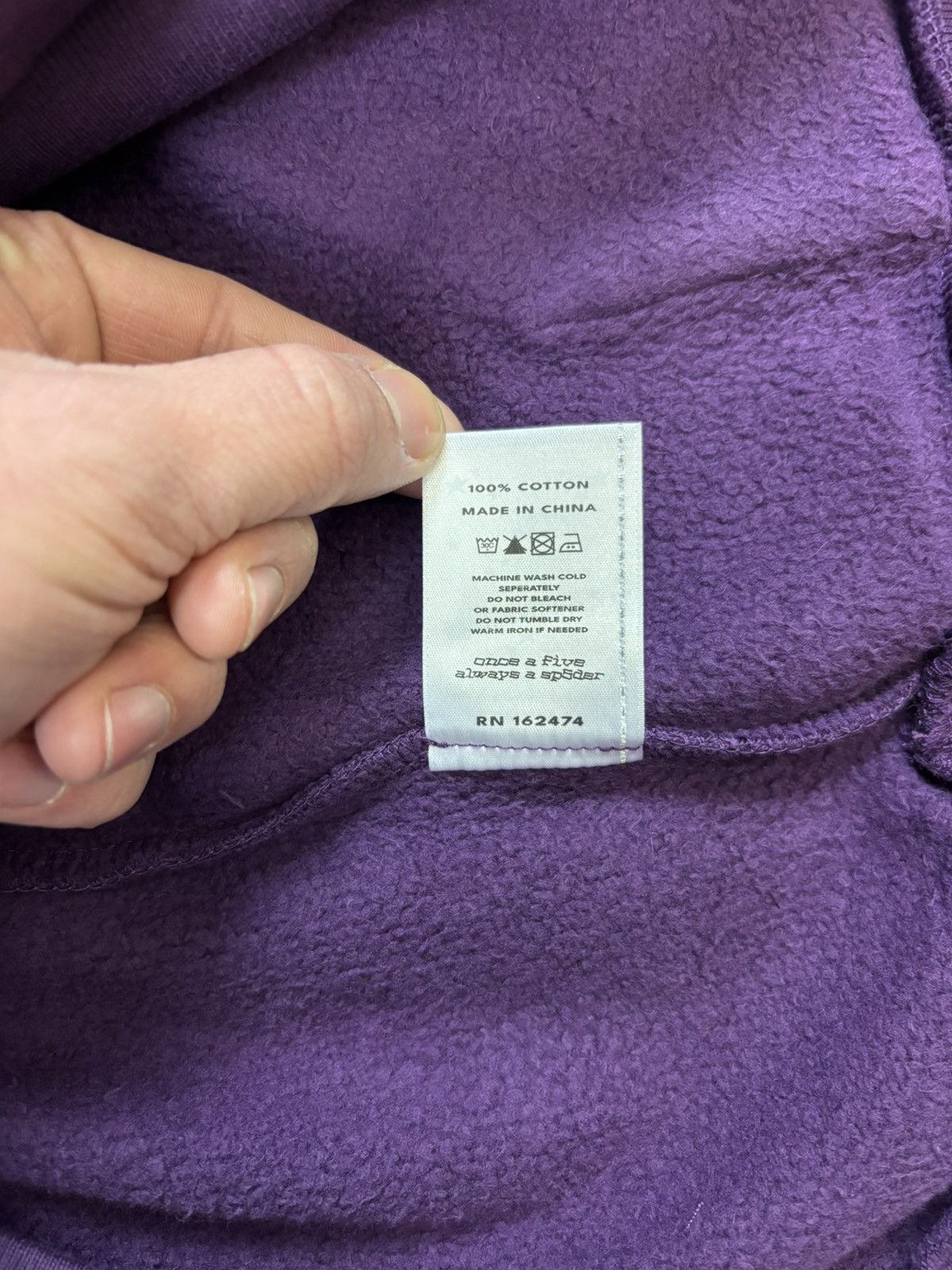 Sp5der Sp5der OG Web V2 Star Hoodie, Purple Size US L / EU 52-54 / 3 - 10 Thumbnail
