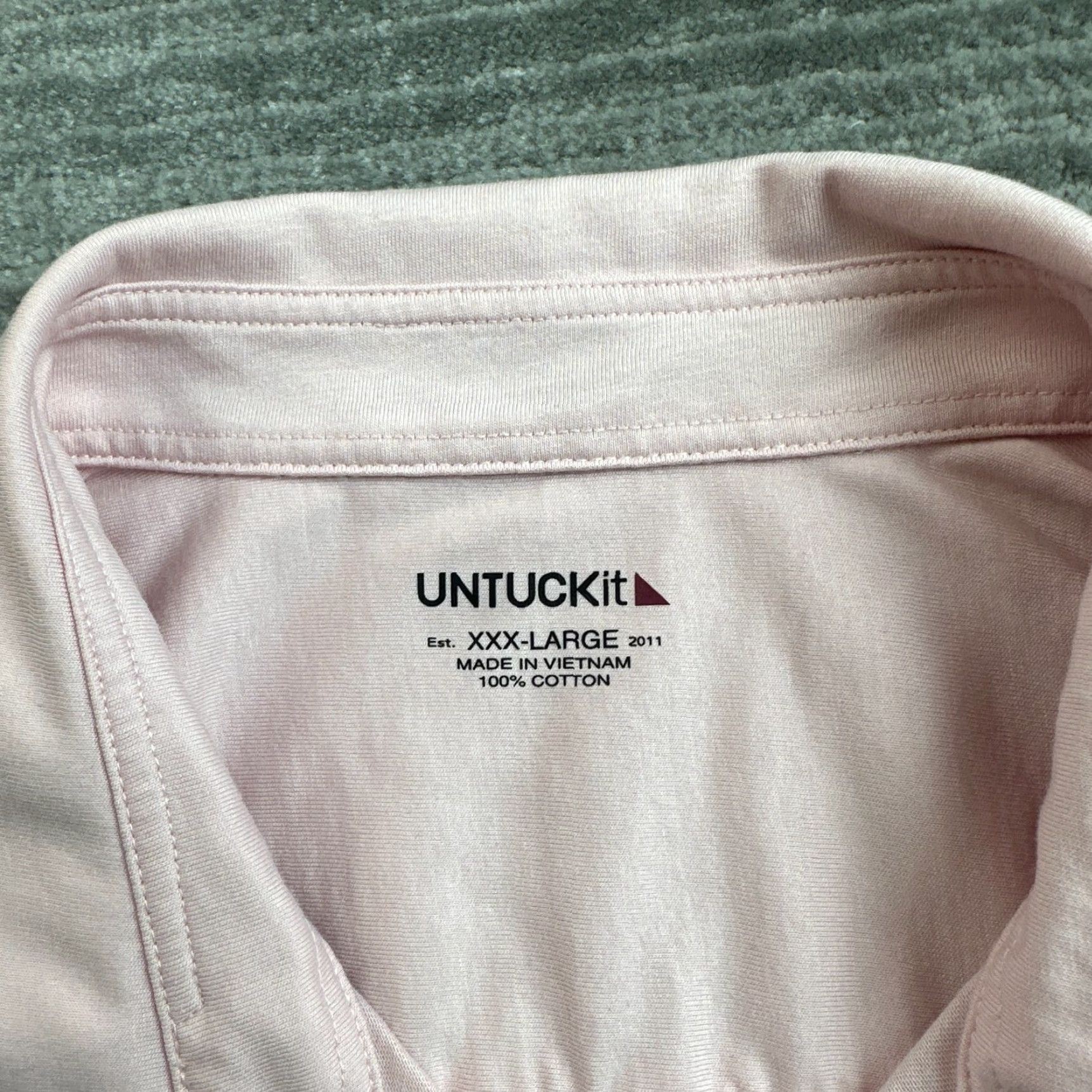 UNTUCKit UNTUCKit Shirt Mens 3XL Pink Button Up Plaid Long Sleeve Casual Workwear Size US XXL / EU 58 / 5 - 6 Thumbnail