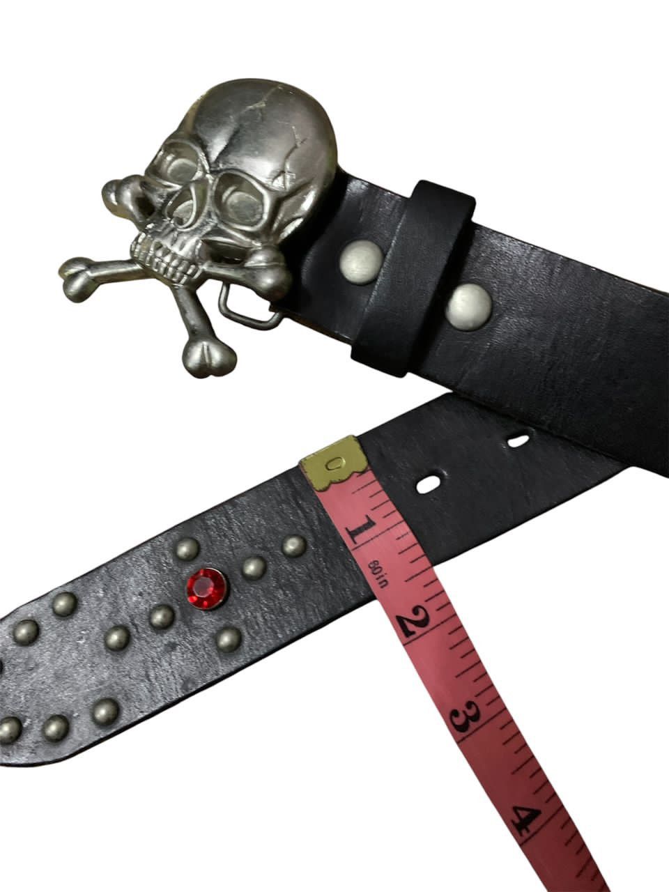 Mastermind Japan × Seditionaries × Takeo Kikuchi Final‼️Takeo Kikuchi Skull Buckle Leather Belt 30-33Inc Waist Size ONE SIZE - 7 Thumbnail