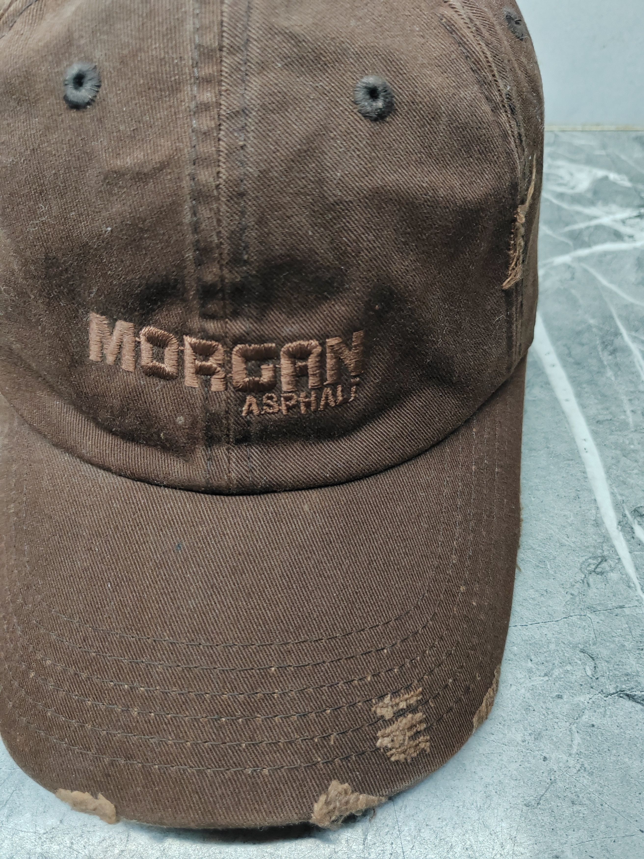 Japanese Brand Vintage Morgan Asphalt Distressed Style Cap Hat Size ONE SIZE - 3 Thumbnail