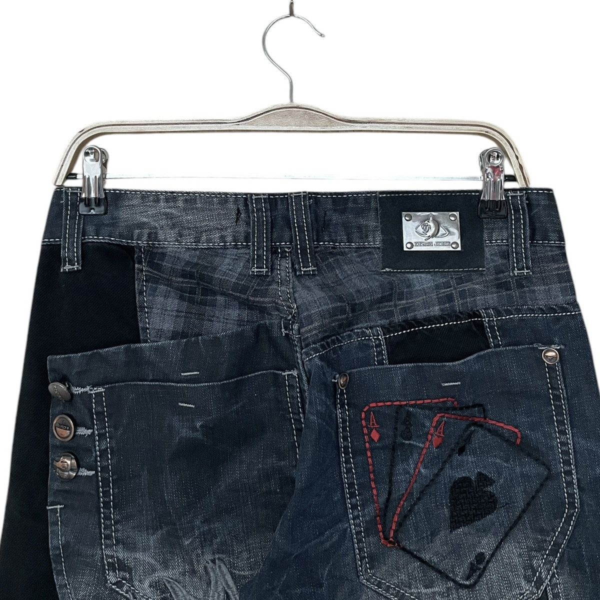 Le Grande Bleu (L.G.B.) Vintage Japanese Brand K&M Jeans 2000s Size US 30 / EU 46 - 4 Thumbnail