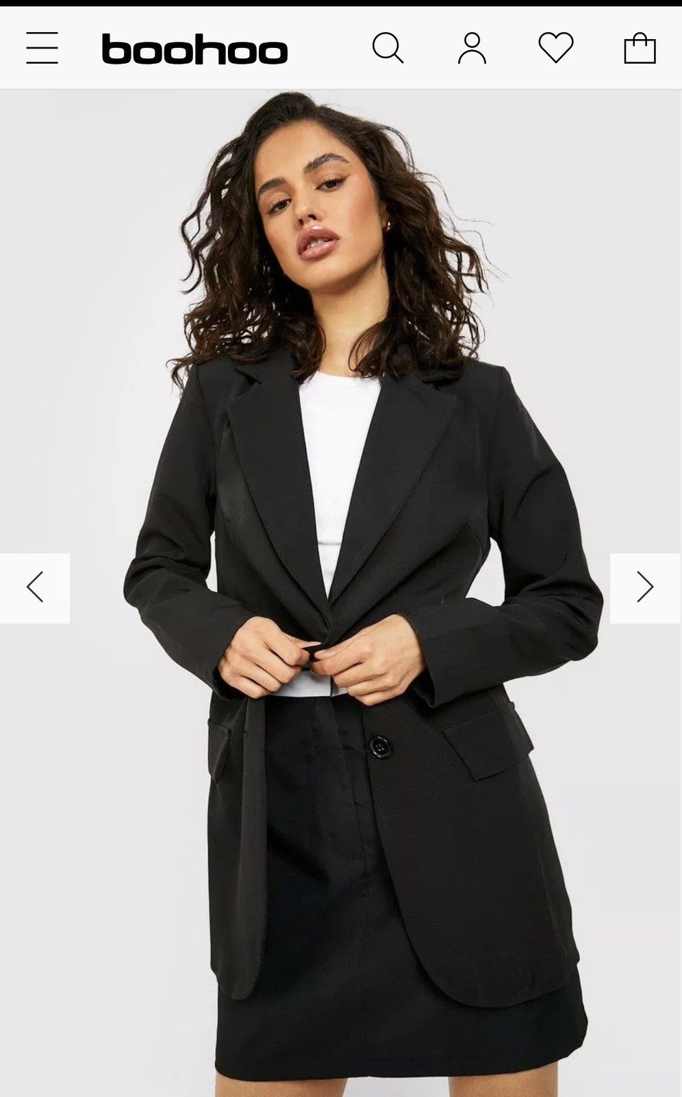 Boohoo BOOHOO Fitted Tailored Blazer Size S / US 4 / IT 40 - 1 Thumbnail