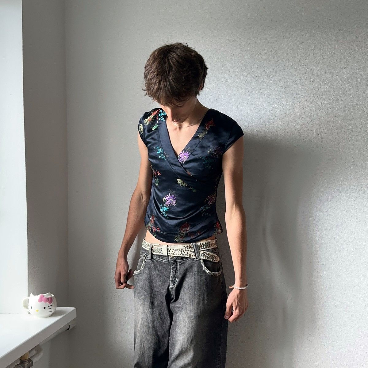 Hysteric Glamour × Undercover 00s Japan Floral Vintage Side Tank Top Hysteric Glamour Vibe Size S / US 4 / IT 40 - 3 Thumbnail