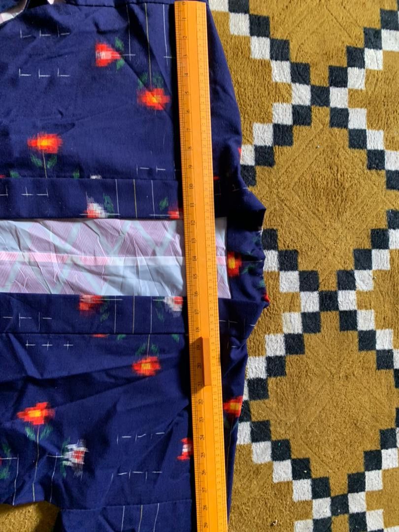 Vintage p6 VINTAGE blue KIMONO ABSTRACT PATTERN SMALL JAPAN Size US L / EU 52-54 / 3 - 5 Thumbnail