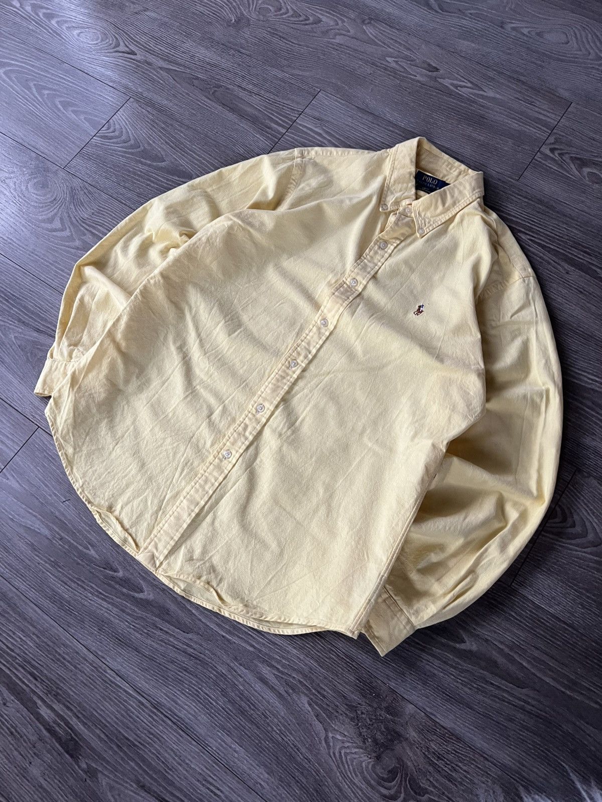 Polo Ralph Lauren × Ralph Lauren ‼️Polo Ralph Lauren RRL Multicolor Logo Lemon Shirt‼️ Size US XL / EU 56 / 4 - 11 Thumbnail