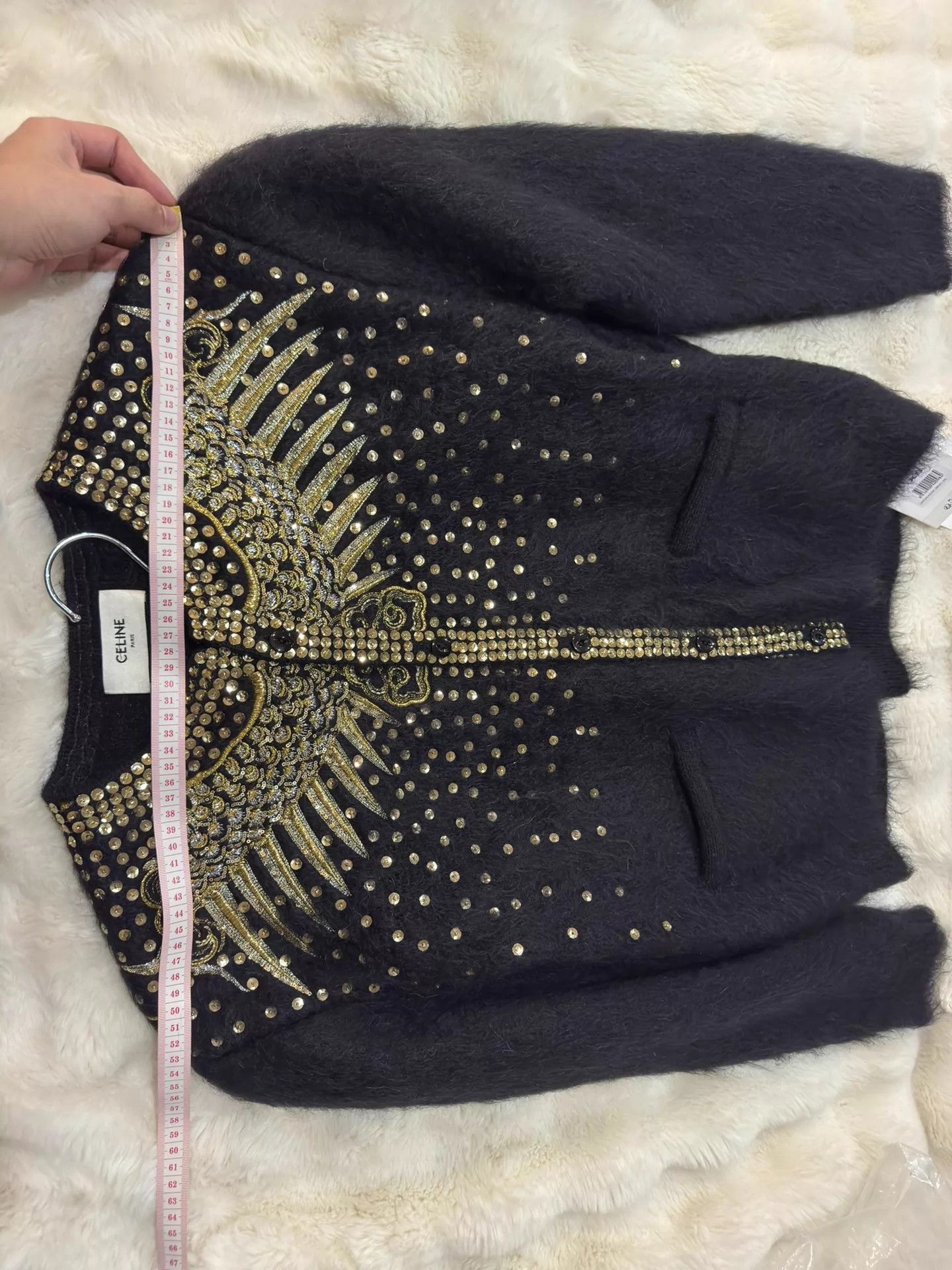 Celine Celine Heavily Beaded Gold Wing Cardigan XS New With Tags Size US XS / EU 42 / 0 - 5 Thumbnail
