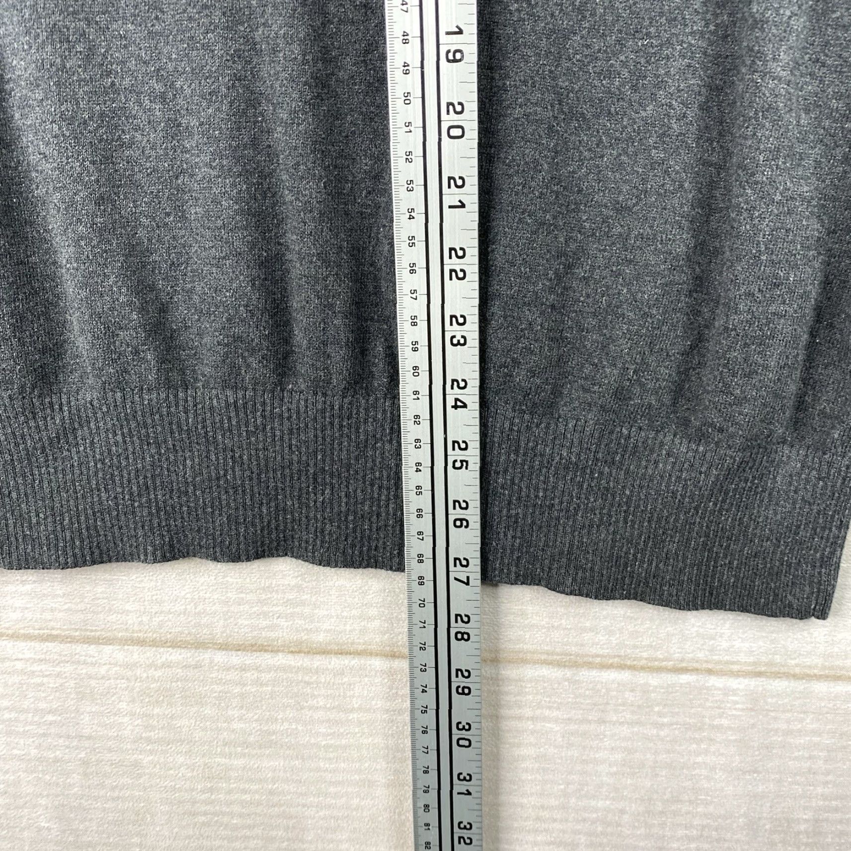 Eddie Bauer Eddie Bauer Sweater Henley 1/4 Zip Mens L Gray Cotton Cashmere Fisherman Mock Neck Size US L / EU 52-54 / 3 - 6 Thumbnail