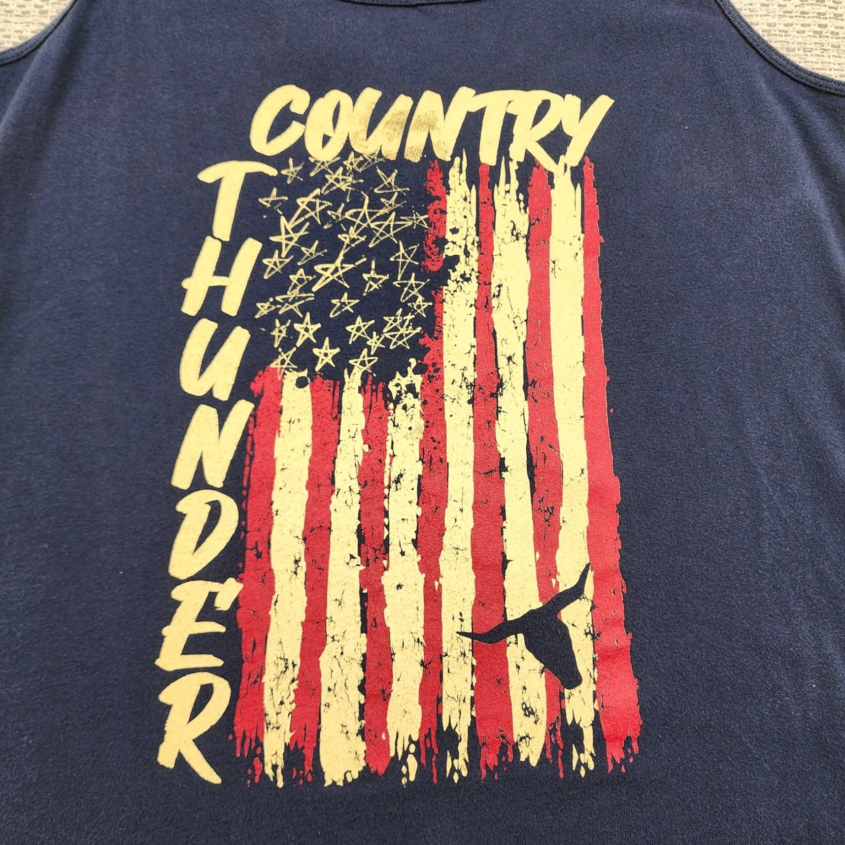 Vintage Country Thunder Shirt Mens Large Shirt T-Shirt Navy Blue 2022 Festival Music USA Patriotic Concert Tank Top Graphic Print Size US M / EU 48-50 / 2 - 4 Thumbnail