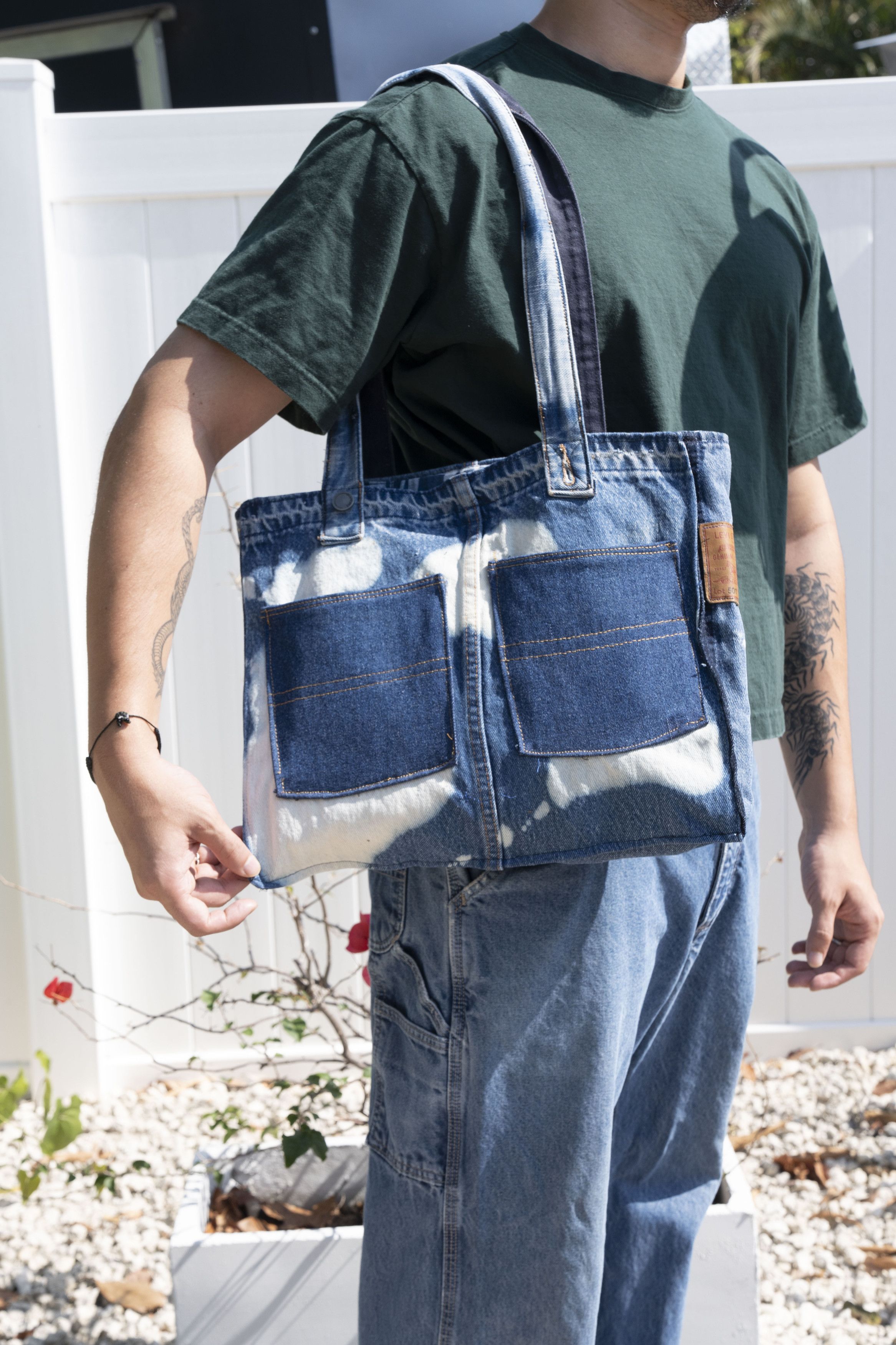 Levi s Upcycled Levi s denim tote bag shoulder bag Grailed