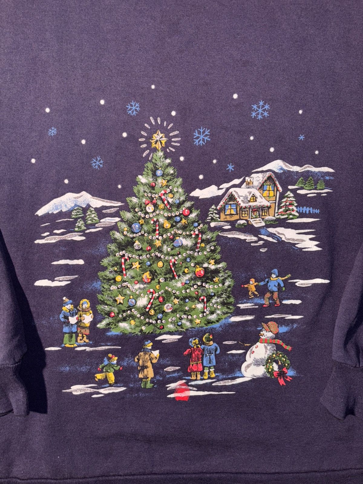Basic Editions Winter Wonderland Holiday Christmas Tree 90’s USA Crewneck Size US M / EU 48-50 / 2 - 2 Thumbnail