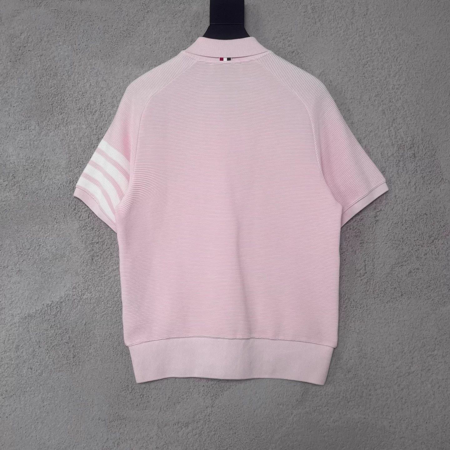 Thom Browne THOM BROWNE Light Pink Striped Button Polo 0 Size XS / US 0-2 / IT 36-38 - 2 Thumbnail