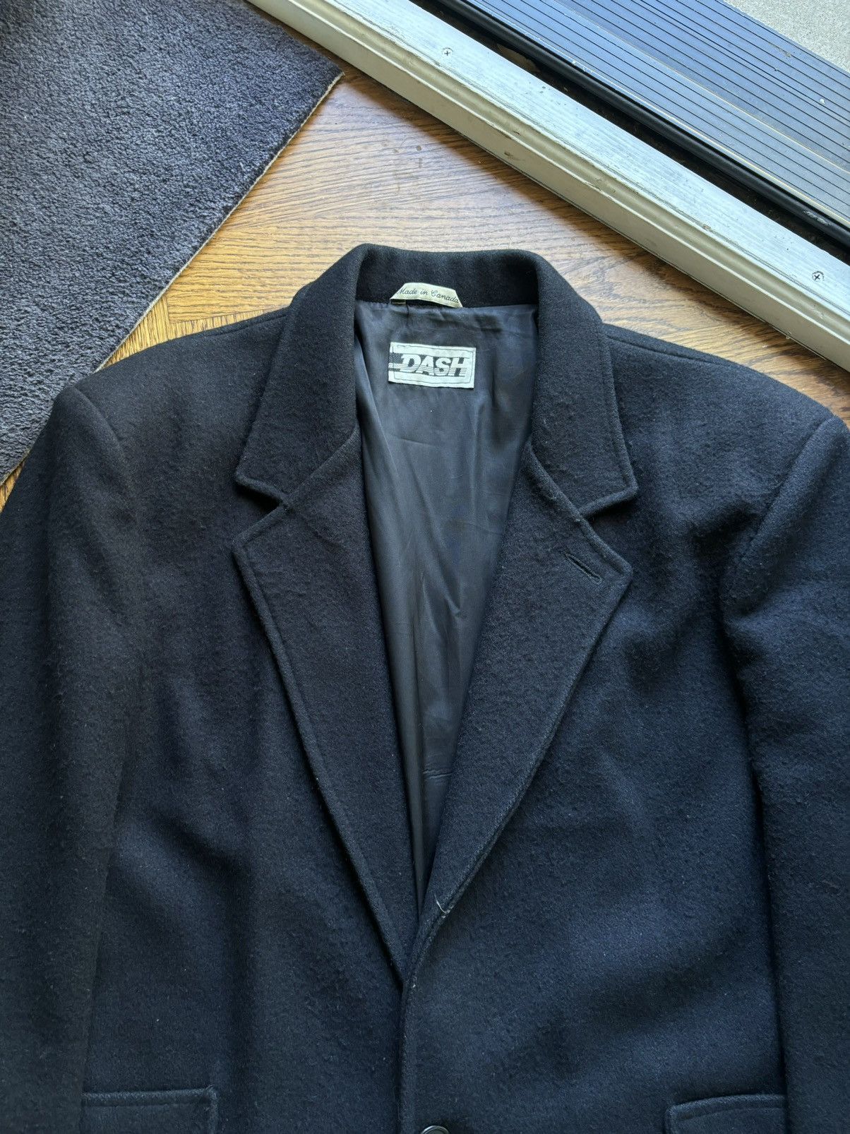 Vintage 1980s Vintage Wool Coat Dash Oversized Blazer Peacoat Crop Size US L / EU 52-54 / 3 - 2 Thumbnail