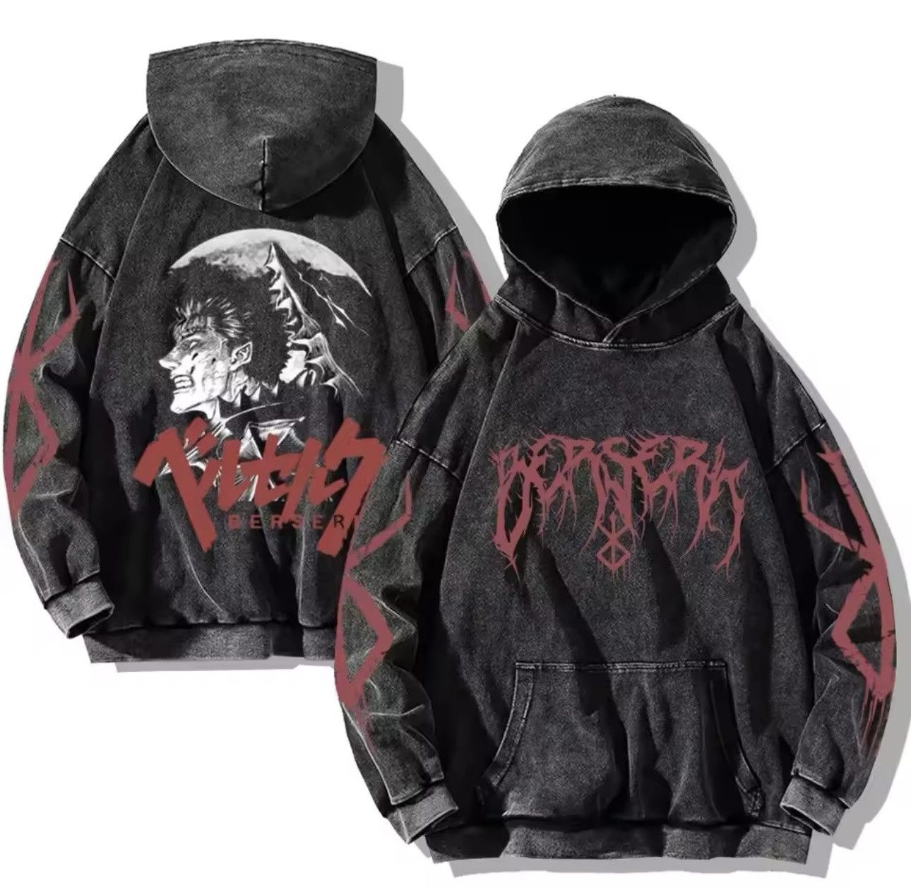 Japanese Brand Hoodie BERSERK Size US M / EU 48-50 / 2 - 1 Thumbnail