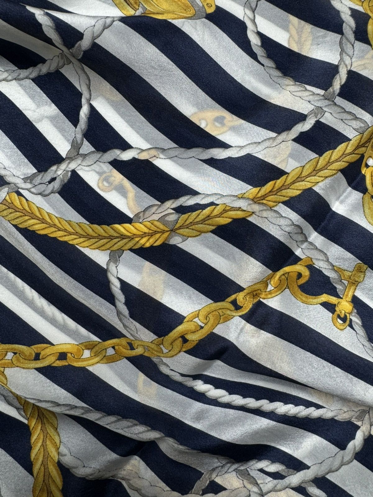 Polo Ralph Lauren Lauren Ralph Lauren 100% Silk Scarf Nautical Anchor Size ONE SIZE - 7 Thumbnail