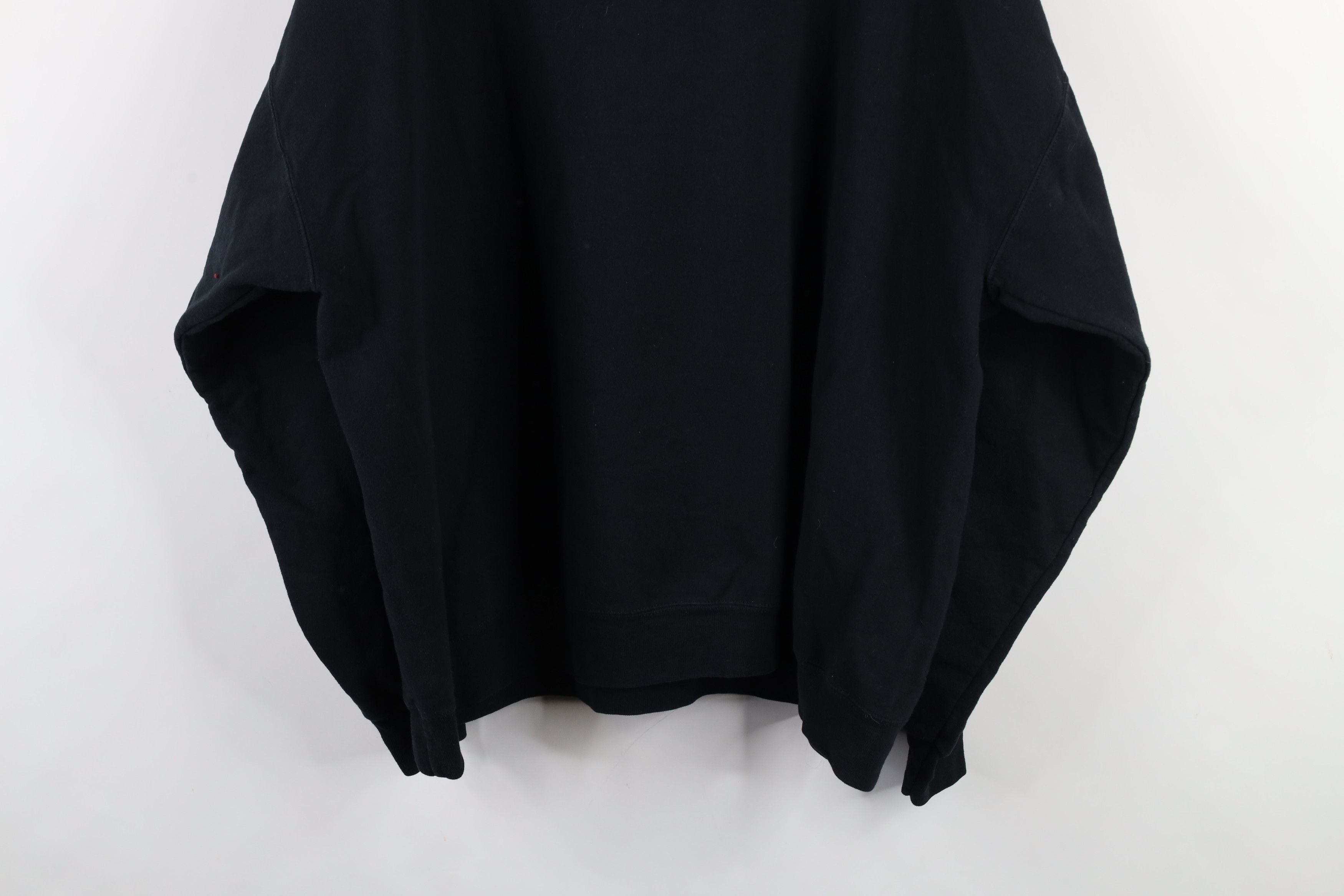 Vintage Vintage 90s Streetwear Faded Blank Crewneck Sweatshirt Black Size US XXL / EU 58 / 5 - 9 Thumbnail