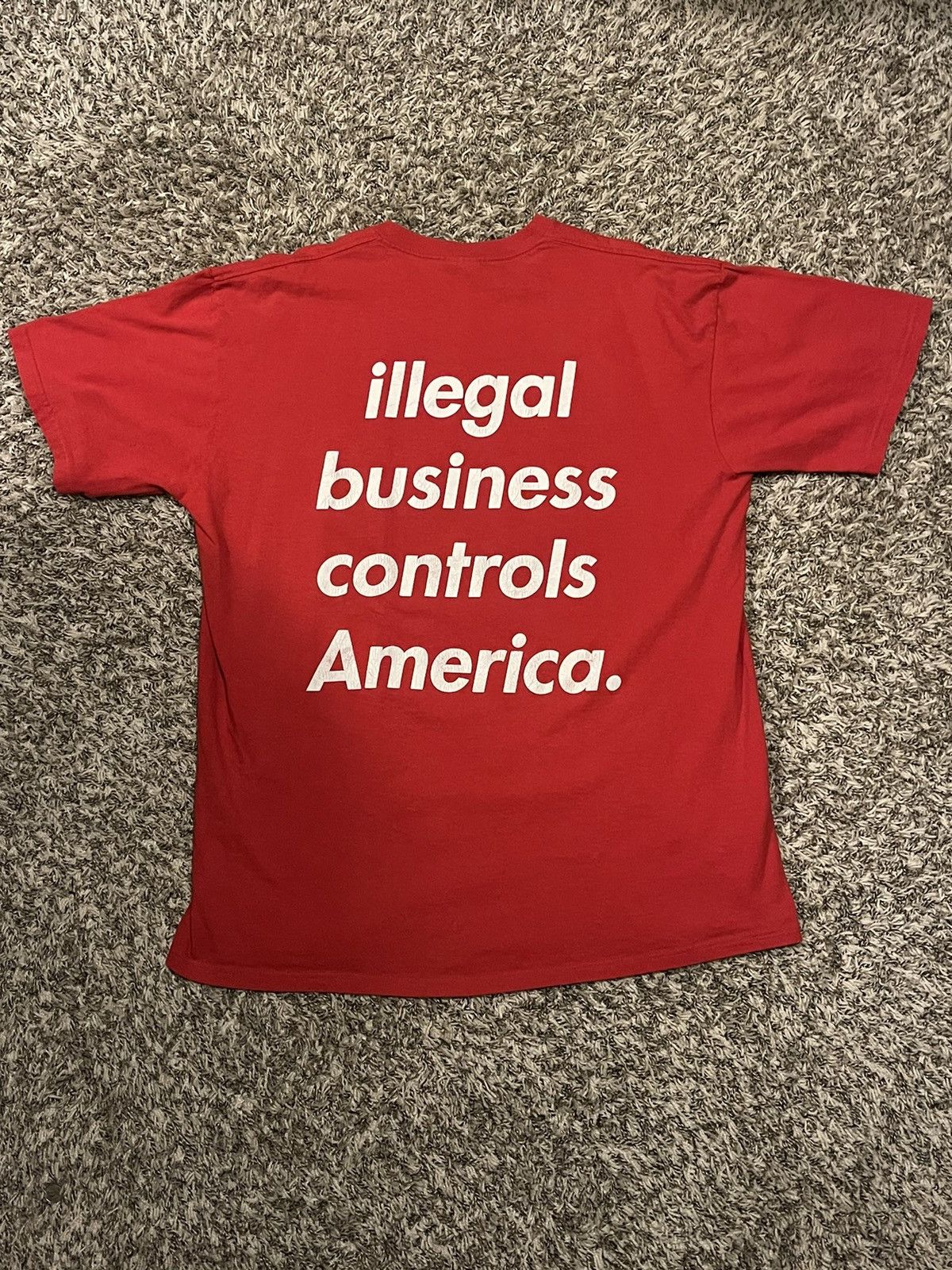 Streetwear × Supreme × Vintage Vintage 2005 SUPREME ILLEGAL BUSINESS  CONTROLS AMERICA shirt | Grailed