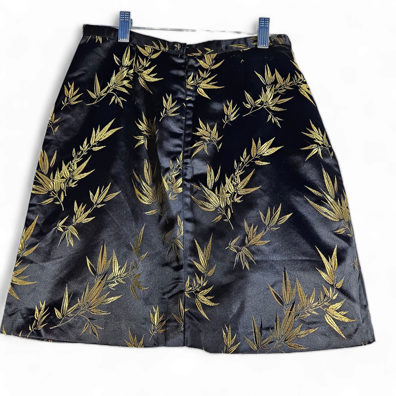 Other EUC VTG Solz Squirrel Brocade Mini Skirt Sz. L* Black & Gold Size 28" / US 6 / IT 42 - 2 Thumbnail