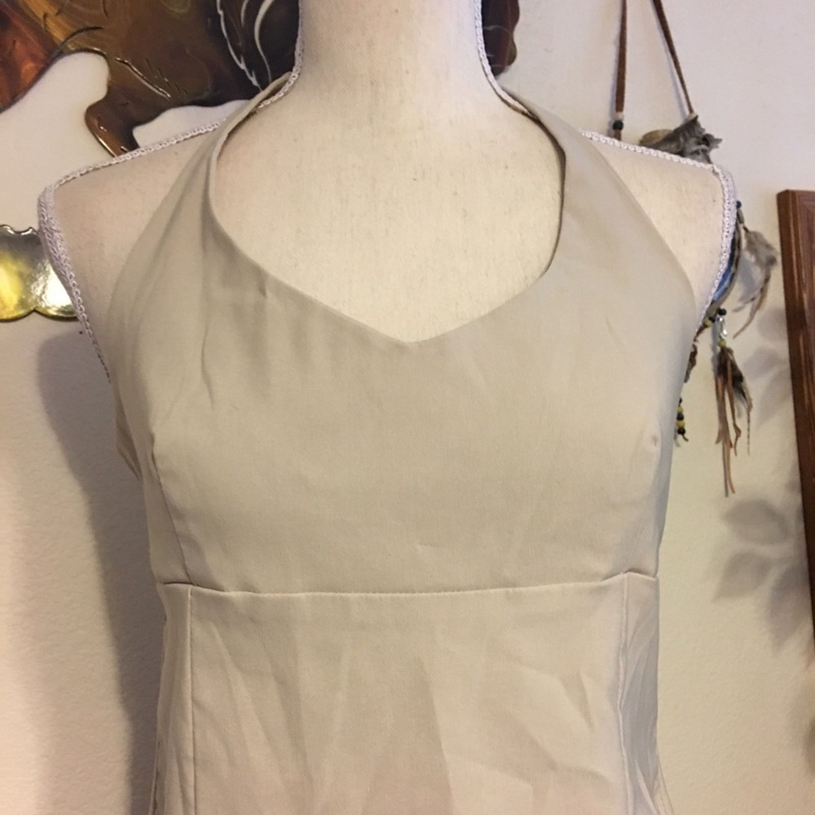 Other Fashion Exit tan stretch halter dress 8 Size M / US 6-8 / IT 42-44 - 2 Thumbnail