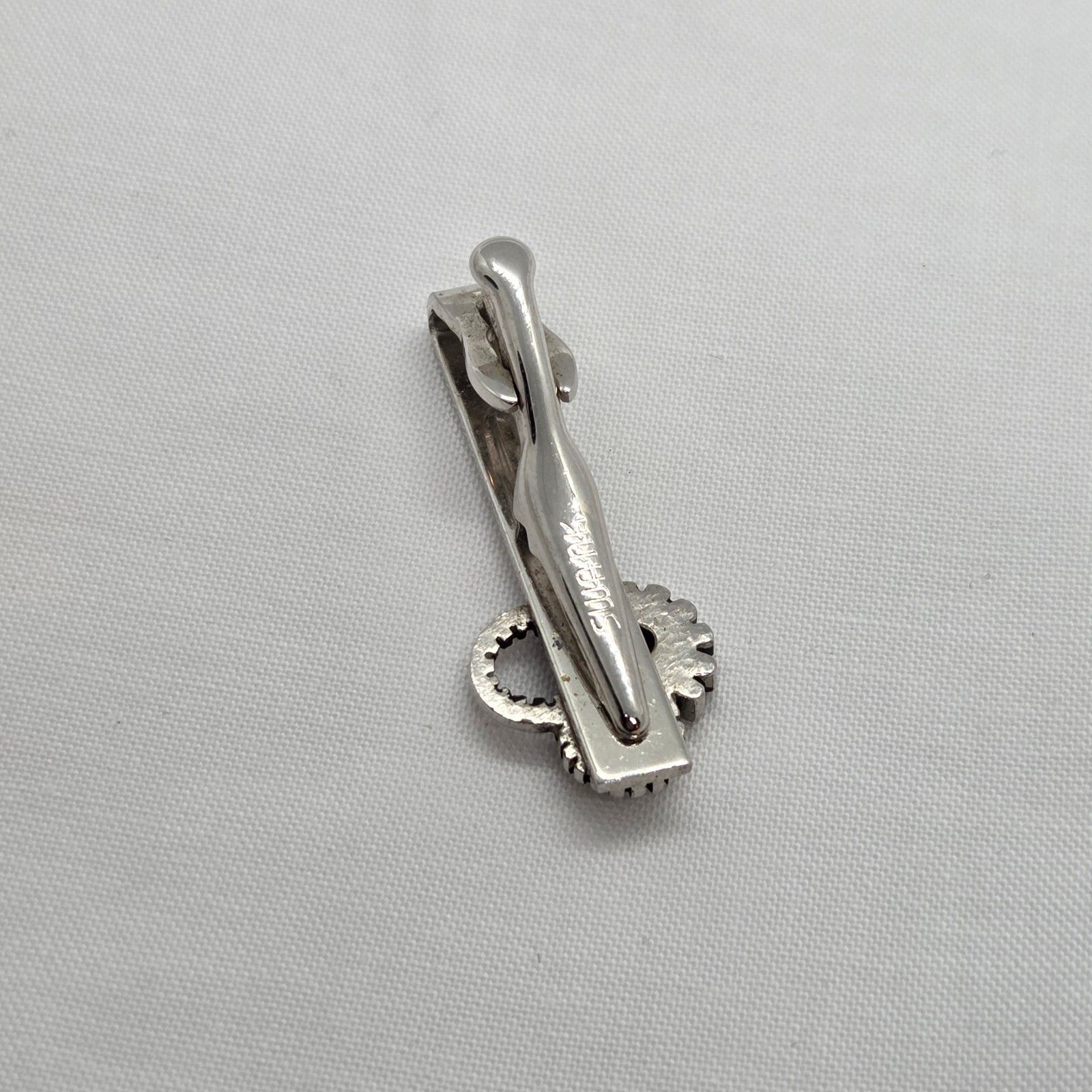 Vintage Swank Silver-Tone Cog/Gear Tie Bar, Men's — image 3 of 4