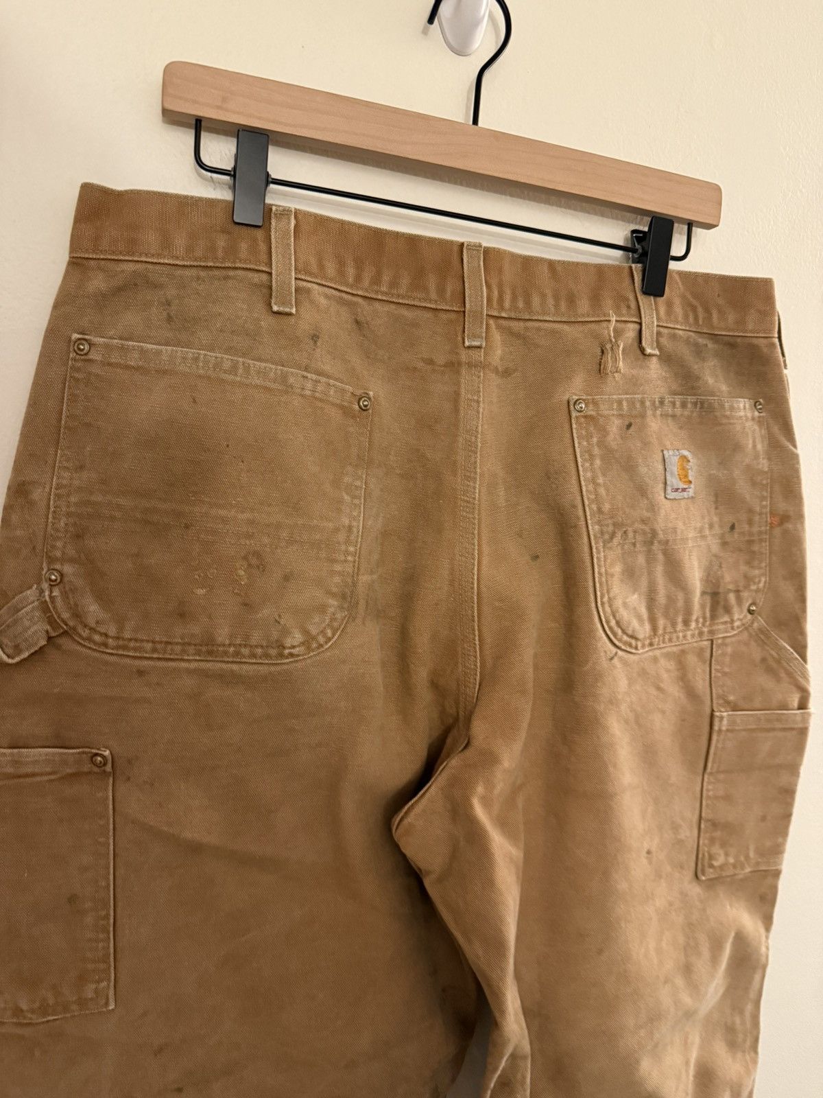 Carhartt Vintage Thrashed Faded Carhartt Double Knee Denim 4gseller Size US 36 / EU 52 - 5 Thumbnail