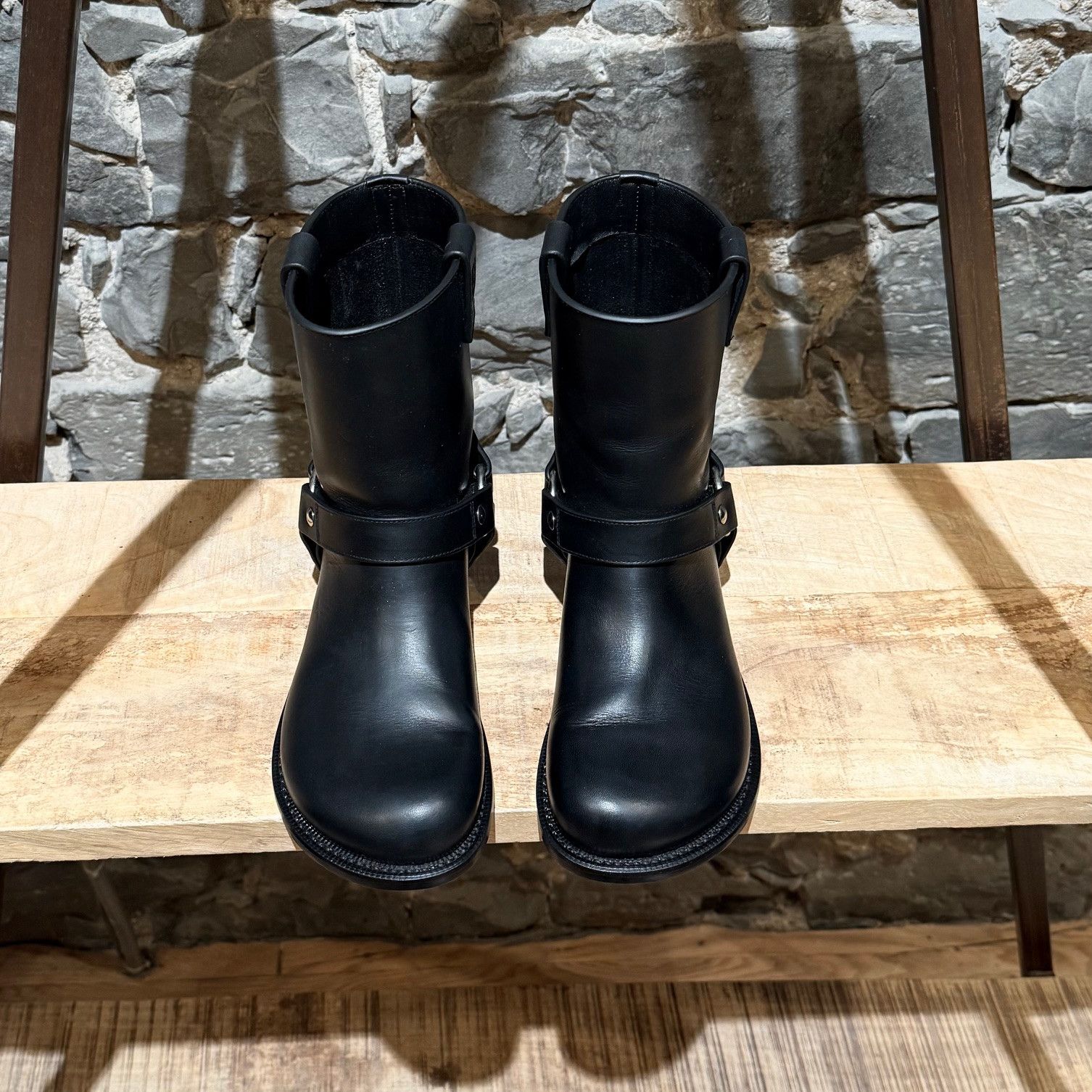 Loewe LOEWE Black Leather Campo Harness Biker Boots Size US 6 / IT 36 - 4 Thumbnail