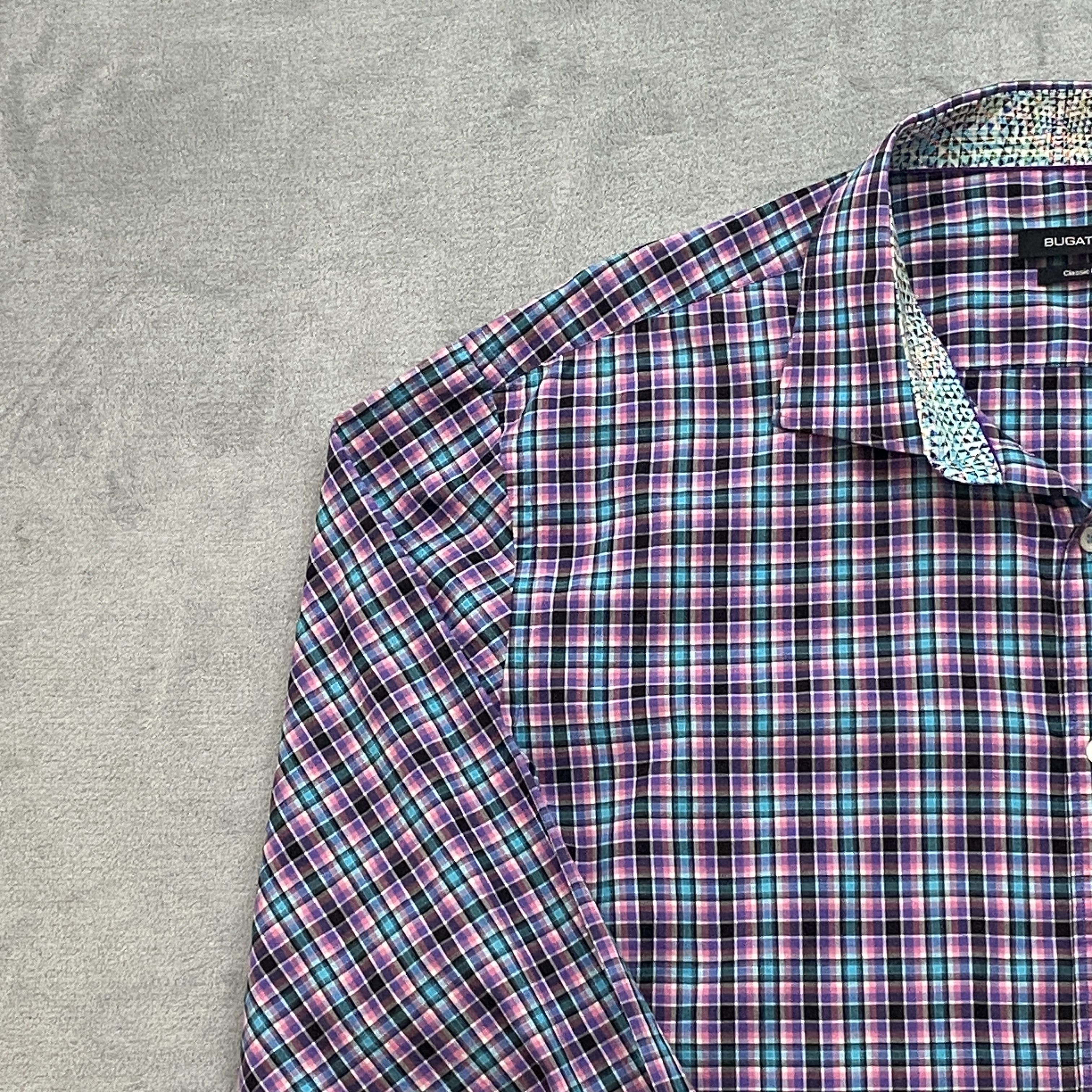 BUGATCHI Men 3XL Classic Fit Colorful Flip-Cuff Pocket Long Sleeve Size US XXL / EU 58 / 5 - 4 Thumbnail