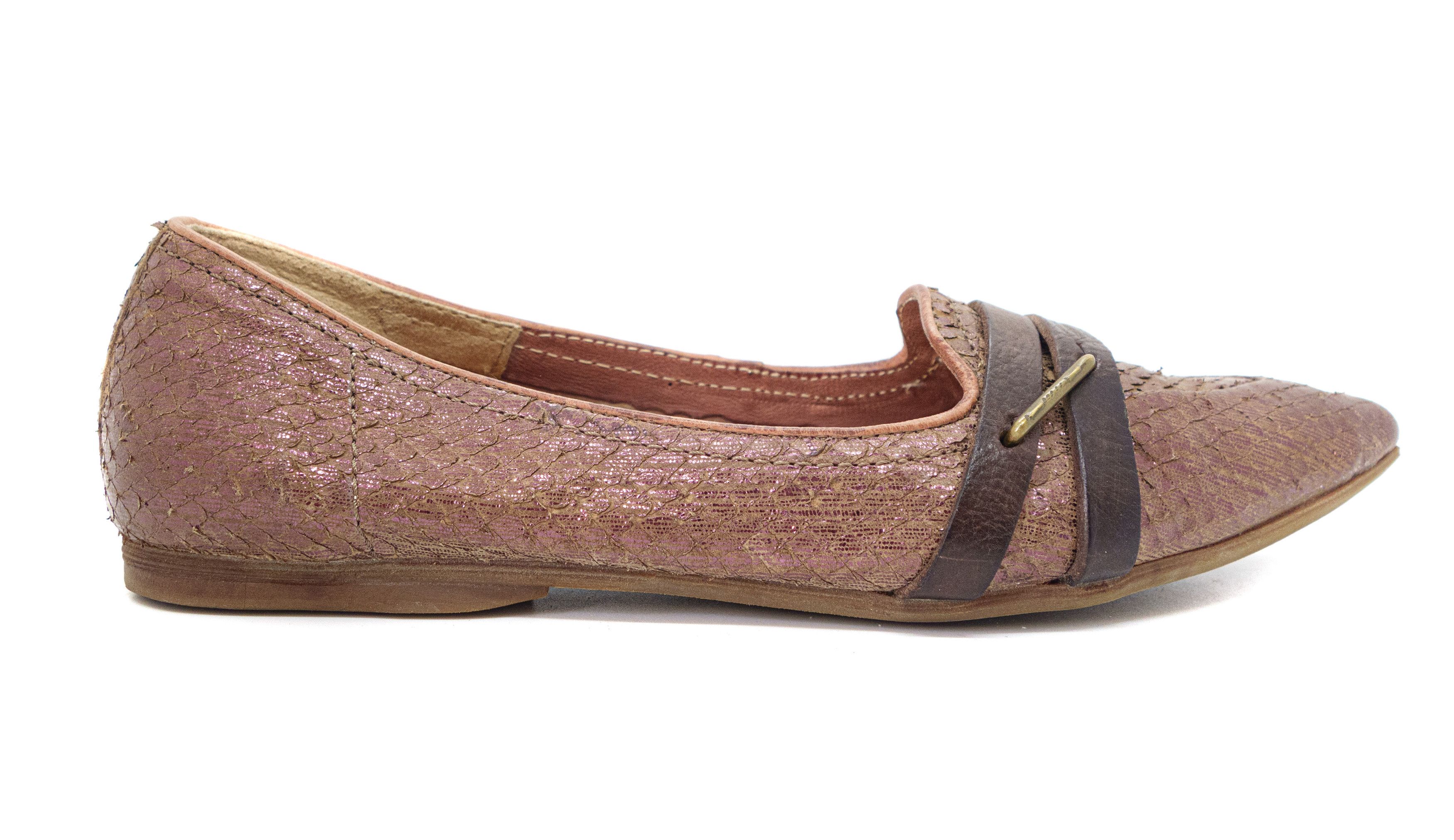 A.S.98 Belted Grunge Boat Ballet Shoes Size US 8 / IT 38 - 2 Thumbnail