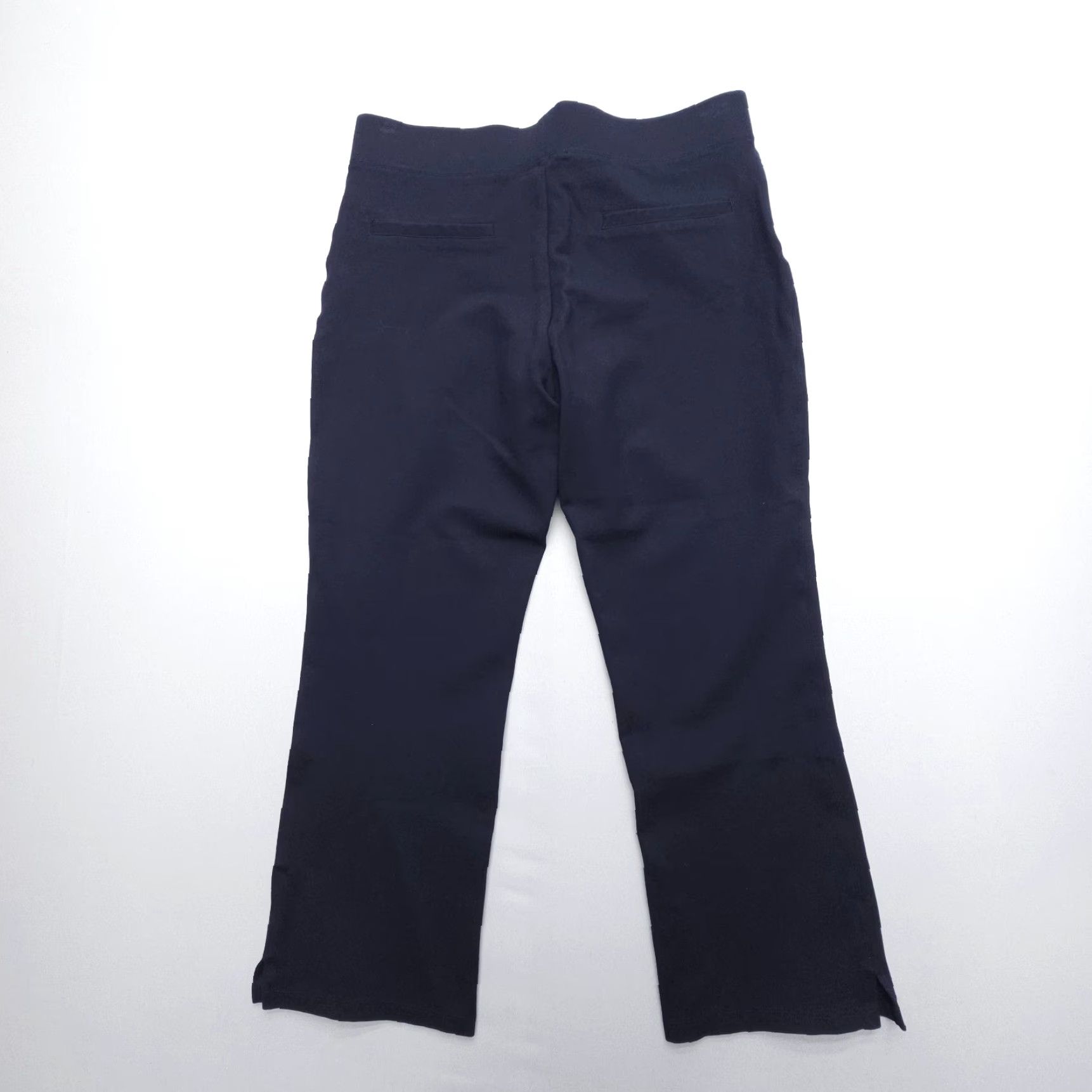 Quince Quince Pull On Navy Blue Quince Ultra Stretch Ponte Kick Flare Pants Large Navy Career Crop Size 36" / US 14 / IT 50 - 2 Thumbnail