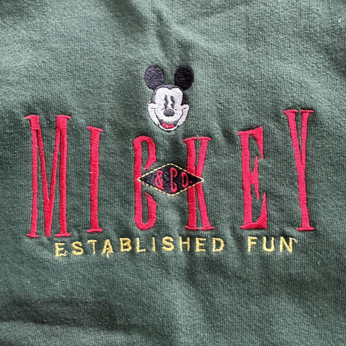 Disney × Vintage Vintage 90s Disney Mickey Mouse Embroidered Sweatshirt, XL Size US XL / EU 56 / 4 - 3 Thumbnail