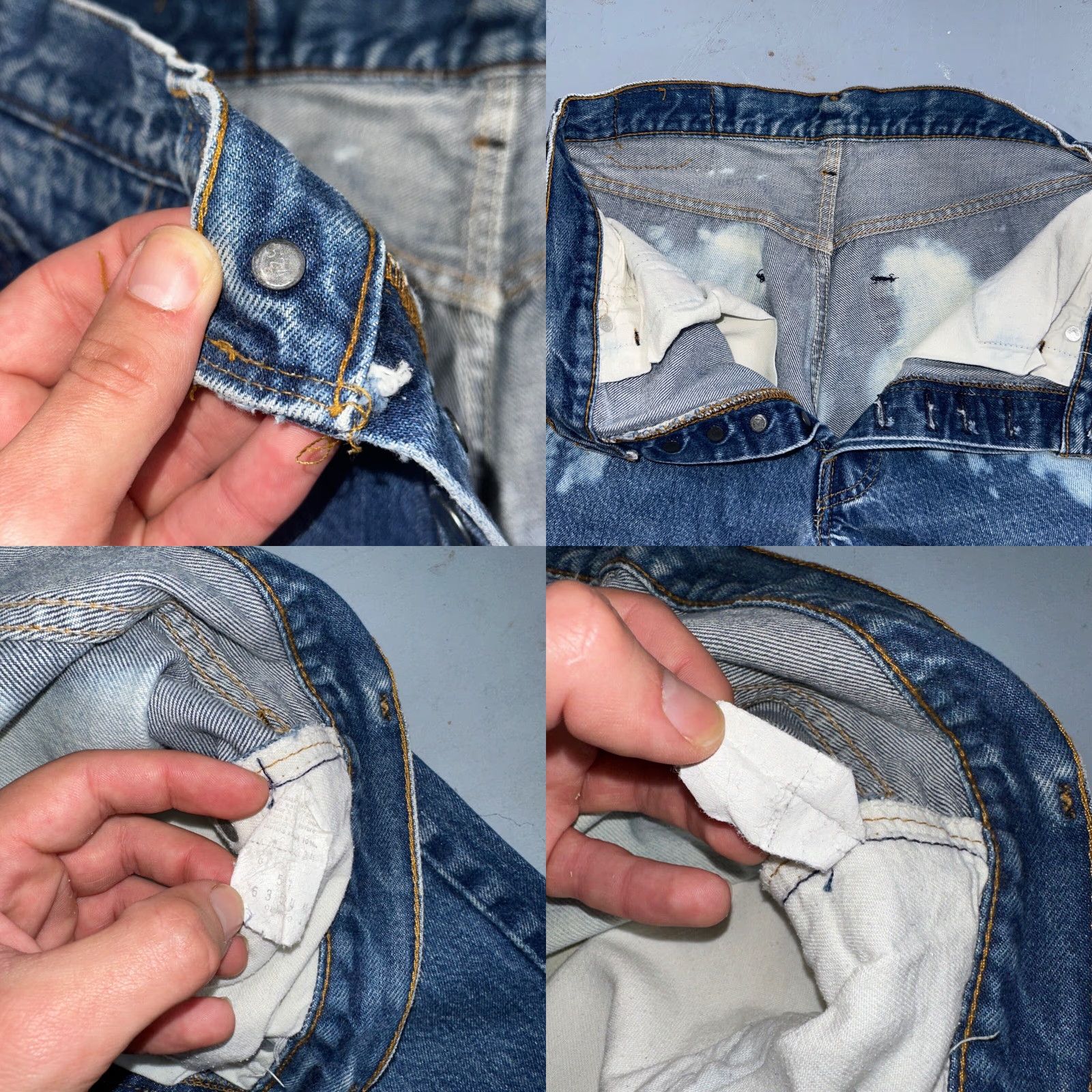 Levi's VINTAGE Levi's 501 XX Jeans - Levis 501 Vintage 80s Redline Selvedge USA Bleach Wash 30x34 Act 28x30 - Denim, Blue, Button Size US 30 / EU 46 - 8 Thumbnail
