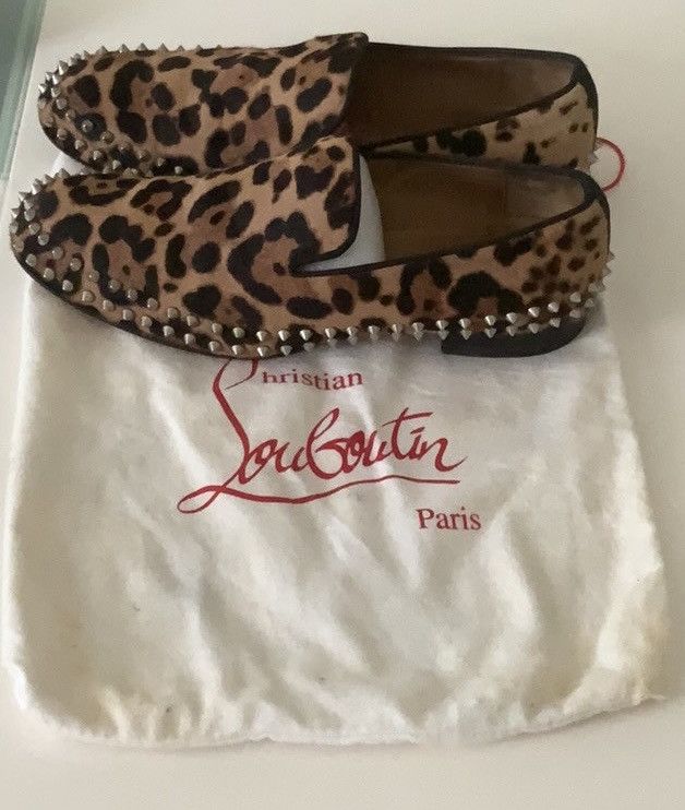 Christian Louboutin CLouboutin Leopard Print pony hair men’s Spike Loafers Size US 9 / EU 42 - 9 Thumbnail
