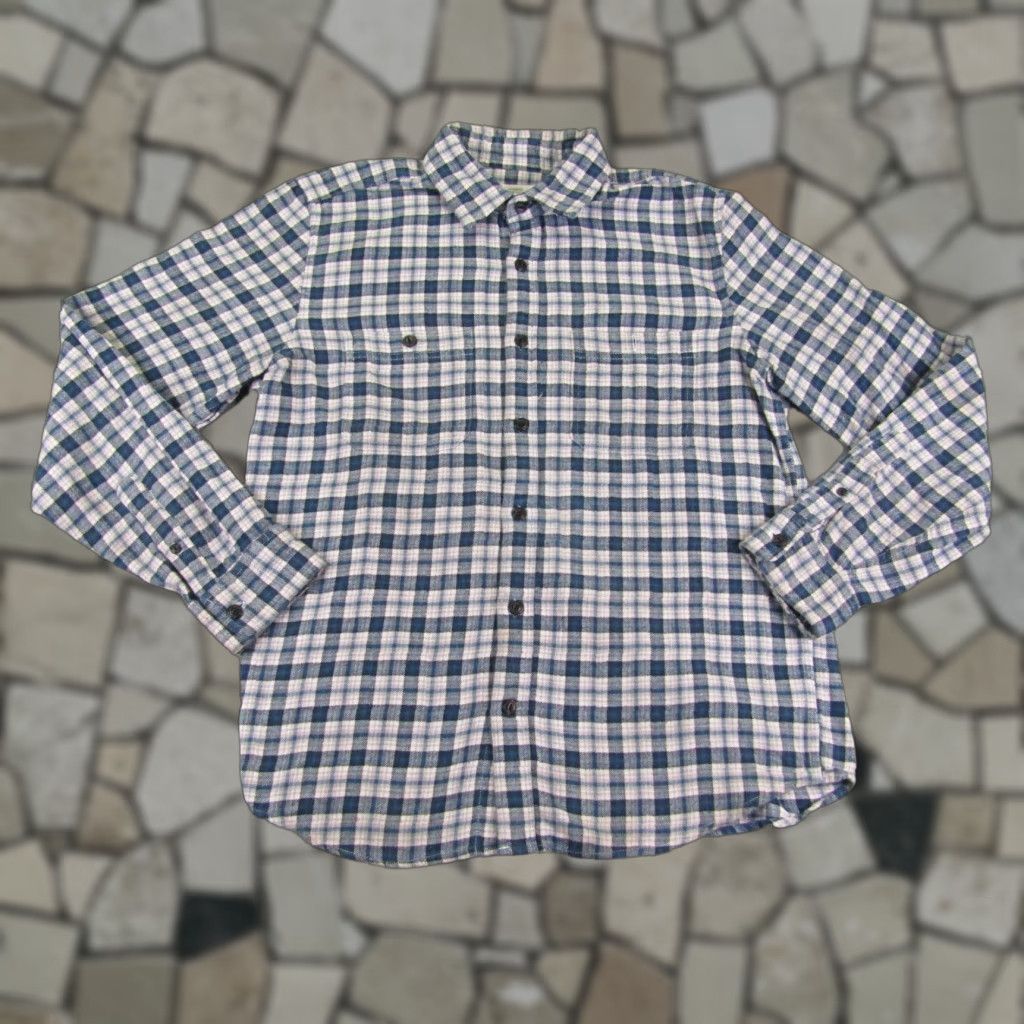 Gap VINTAGE Gap Flannel Shirt Men Medium Long Sleeve Button-Up Casual Outdoor Cotton Plaid Blue 90s Mens Size US M / EU 48-50 / 2 - 1 Thumbnail