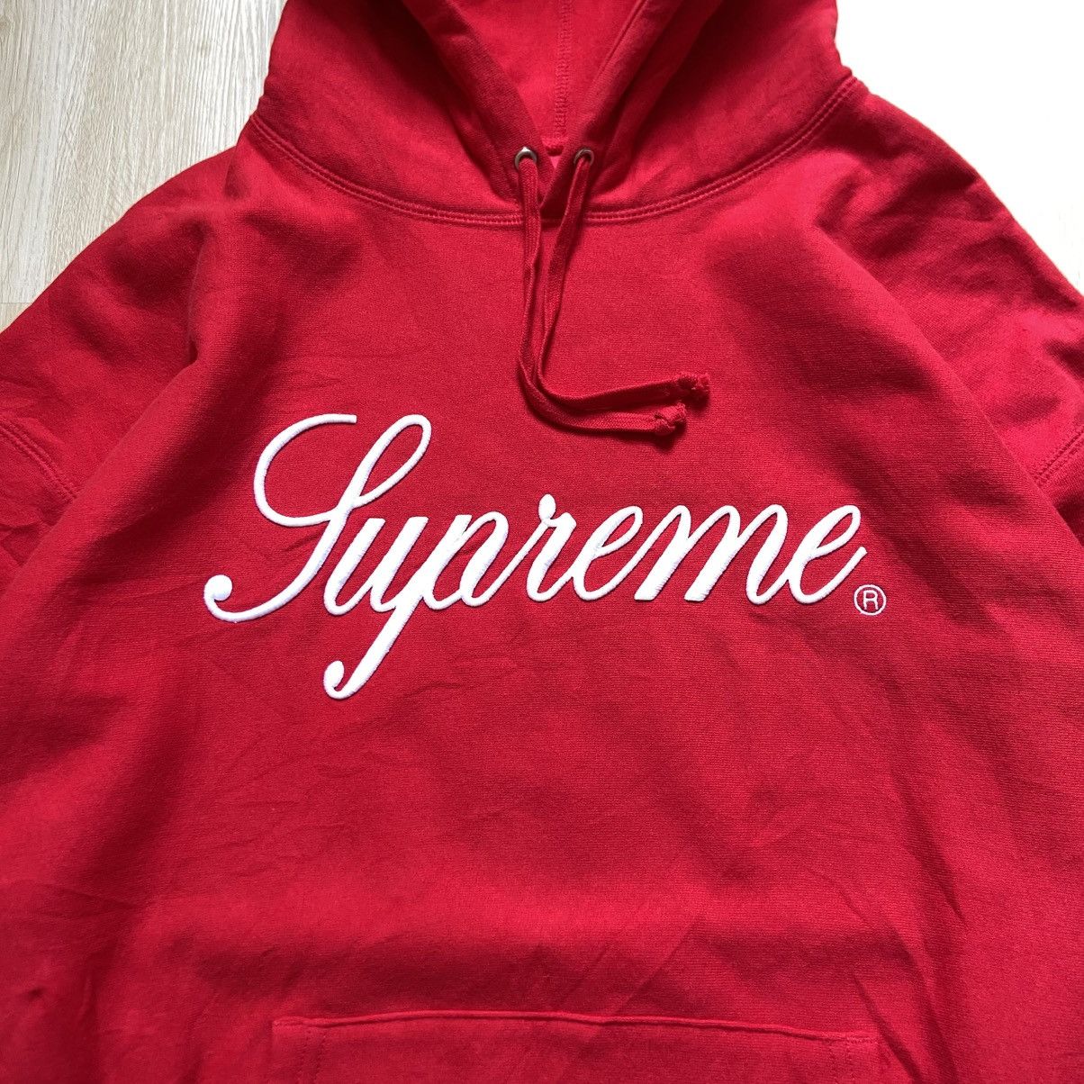 Supreme Supreme Raised Script Hoodie Fw23 Size US XL / EU 56 / 4 - 3 Thumbnail