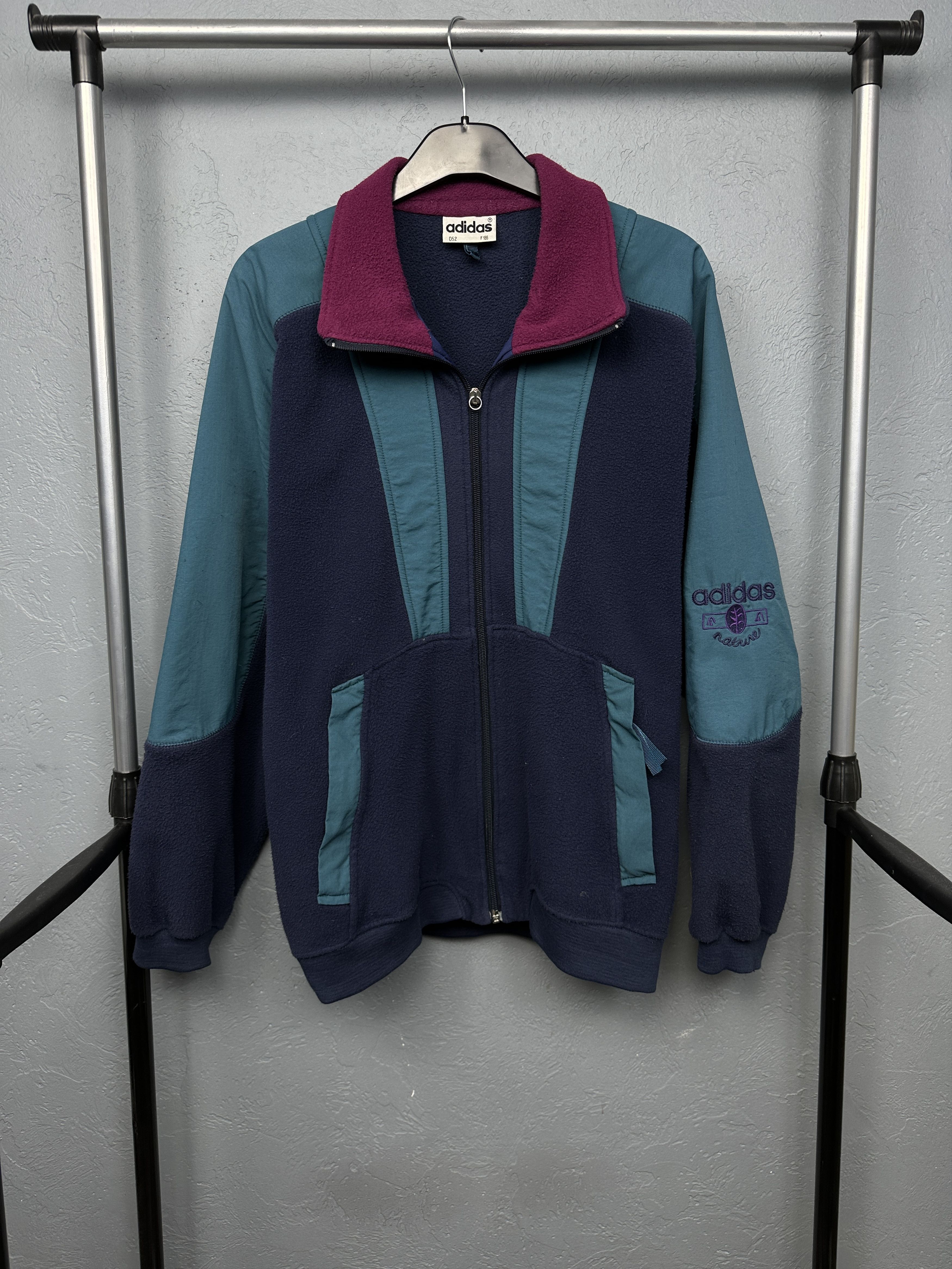 Adidas Adidas 90s Vintage Mens Fleece Jacket Size US L / EU 52-54 / 3 - 1 Thumbnail