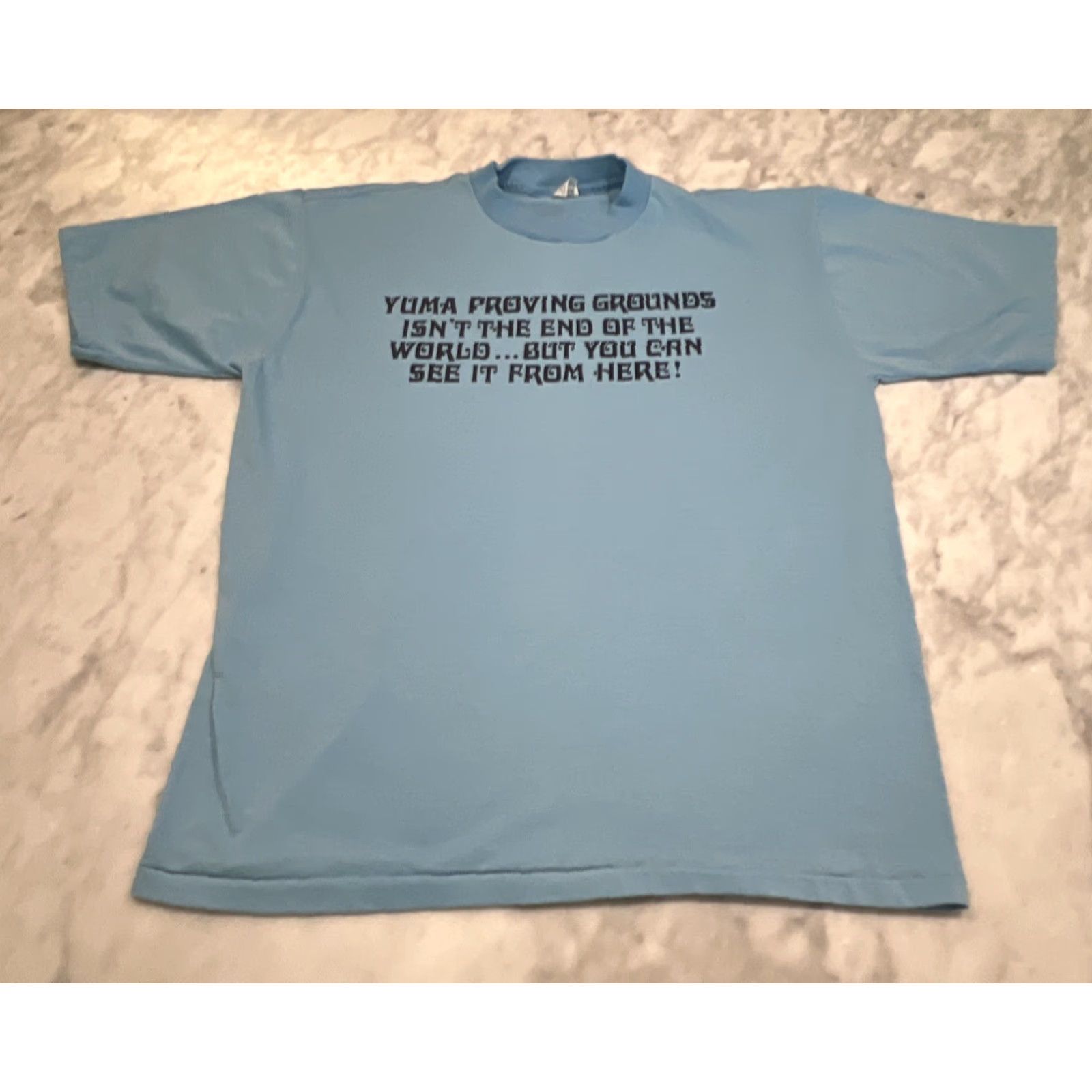 Vintage VINTAGE Artex T-Shirt XL Men’s Blue 1990s Graphic Tee Sportswear/Beach Yuma Proving Grounds Size US XL / EU 56 / 4 - 2 Thumbnail